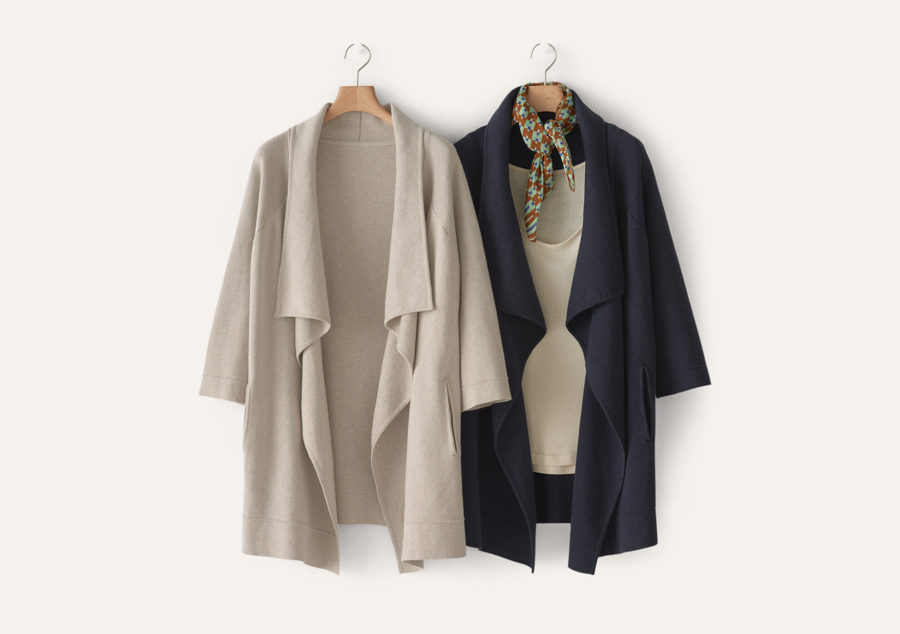Waterfall-edge jacket