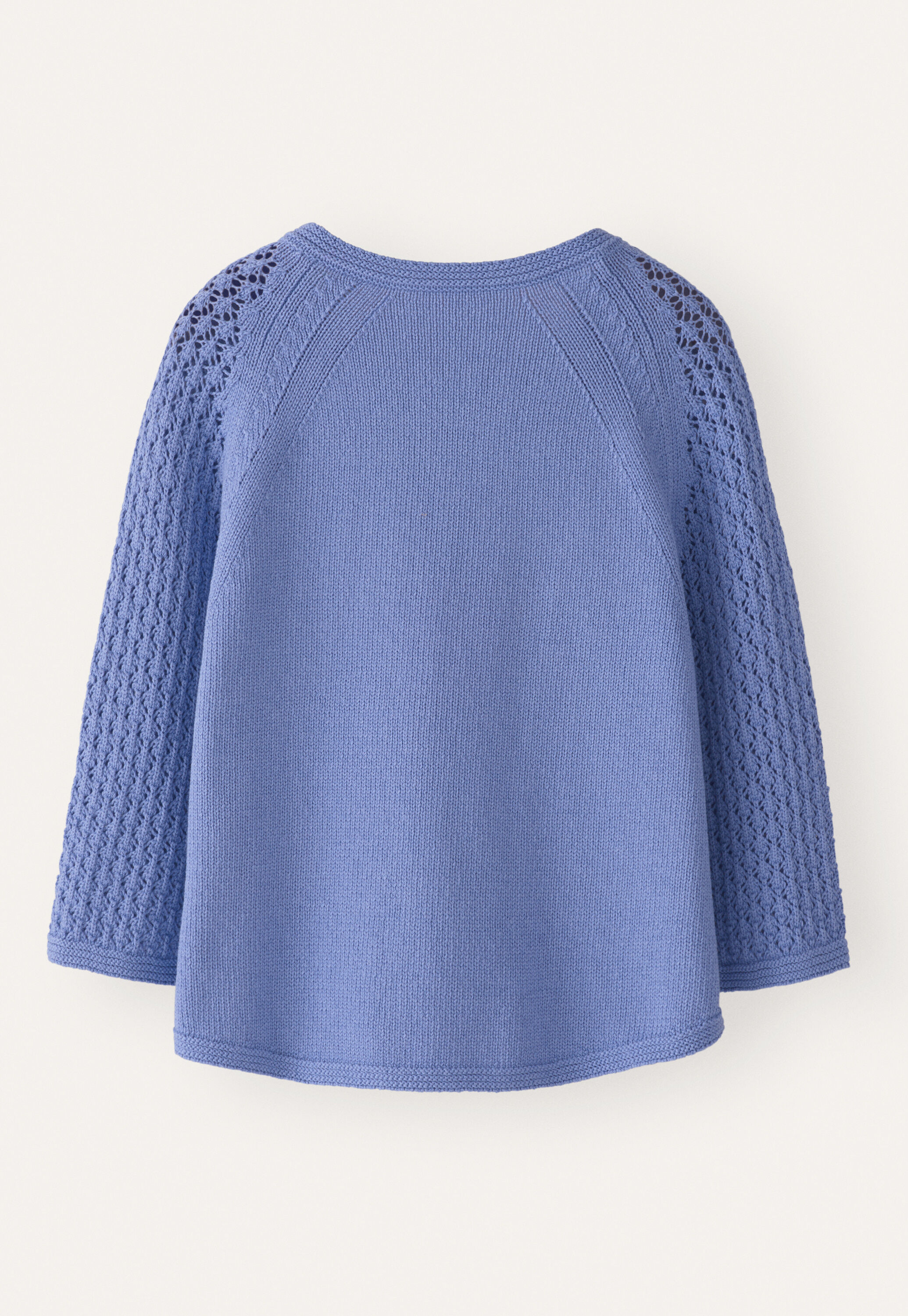 Lace-stitch-sleeve sweater