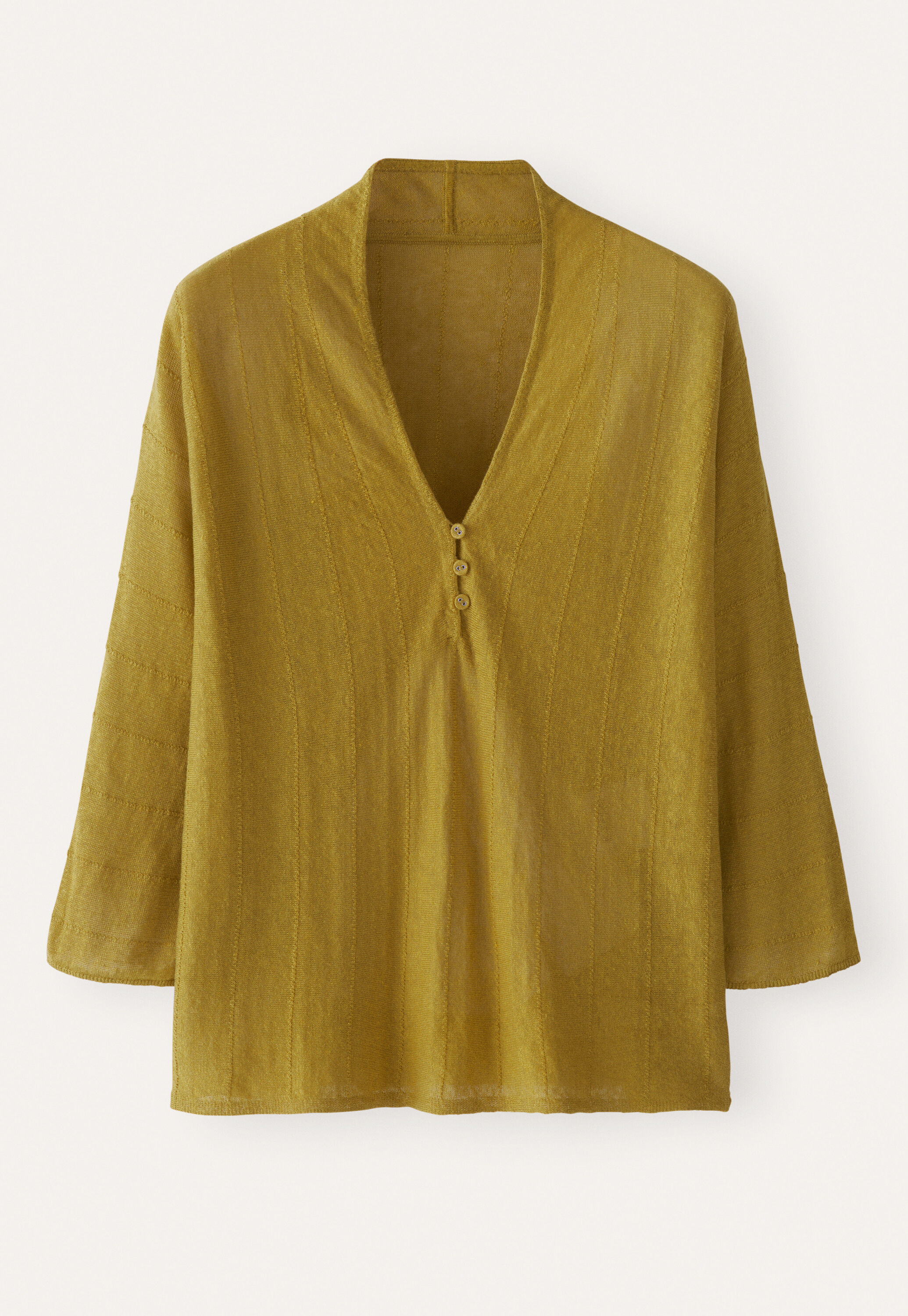 V-neck buttoned sweater