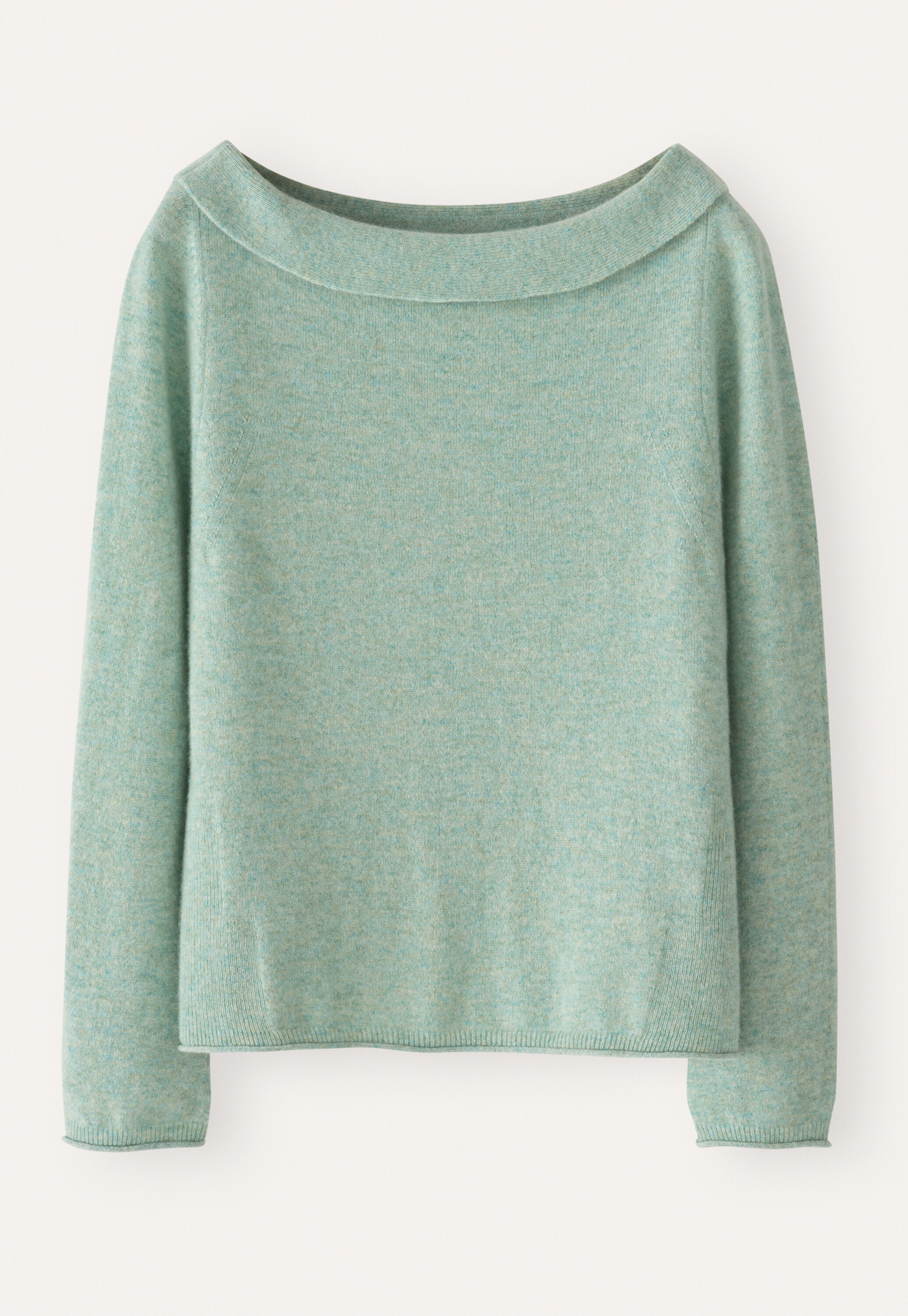 Turn-over boat-neck sweater