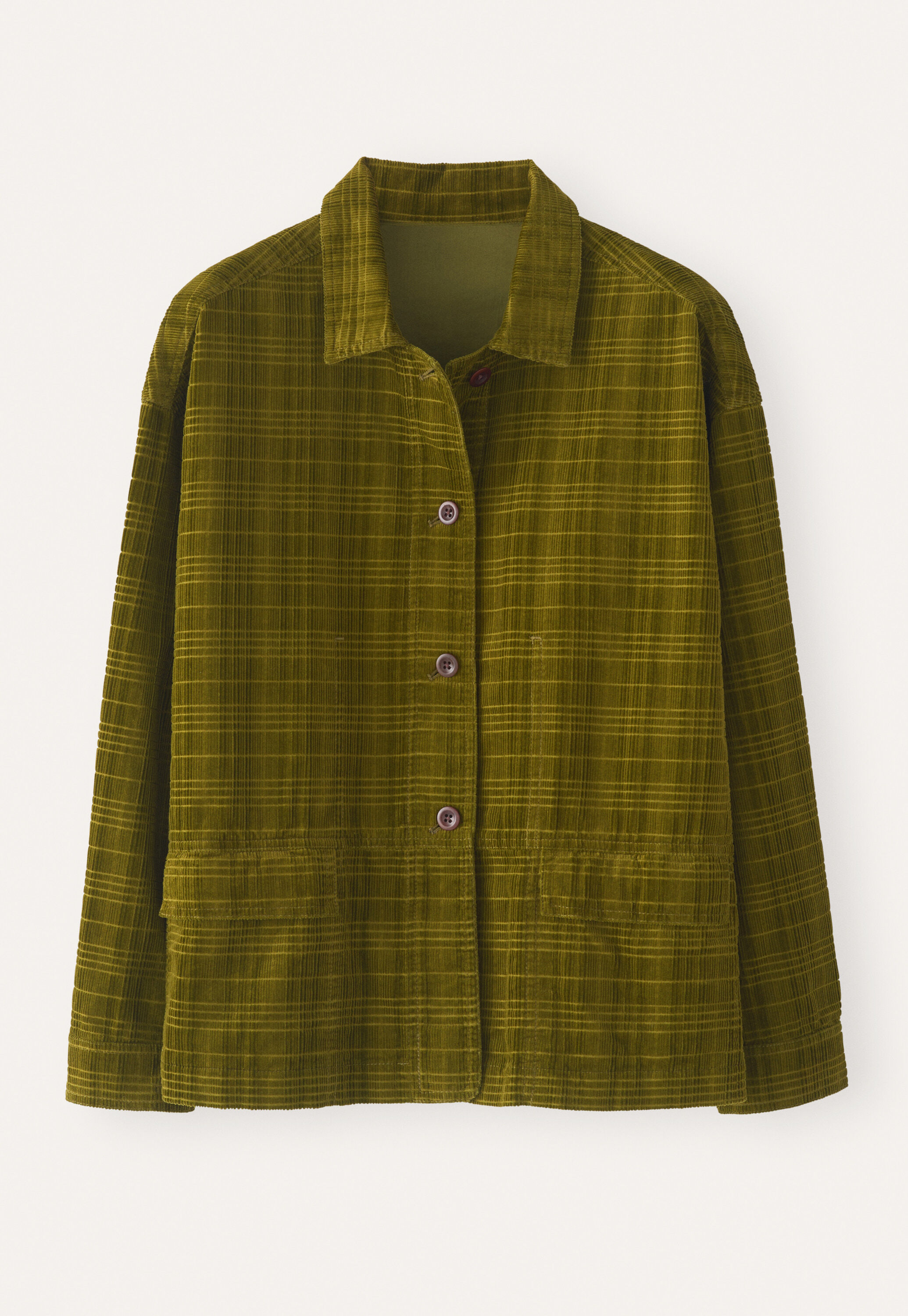 Self-check boxy jacket