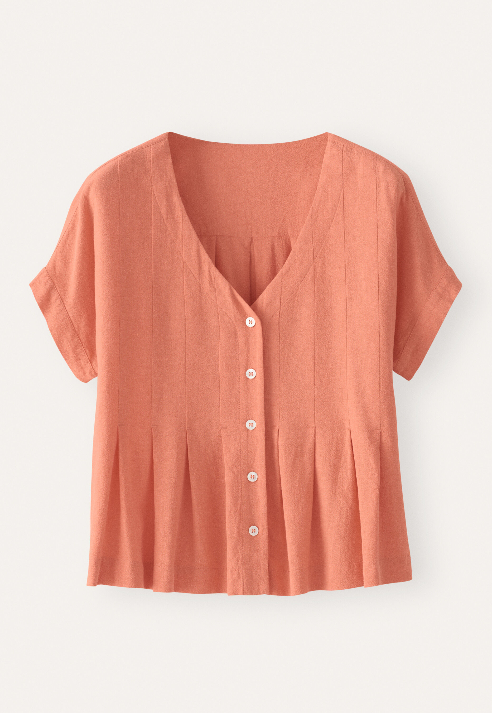 Pleat-front top