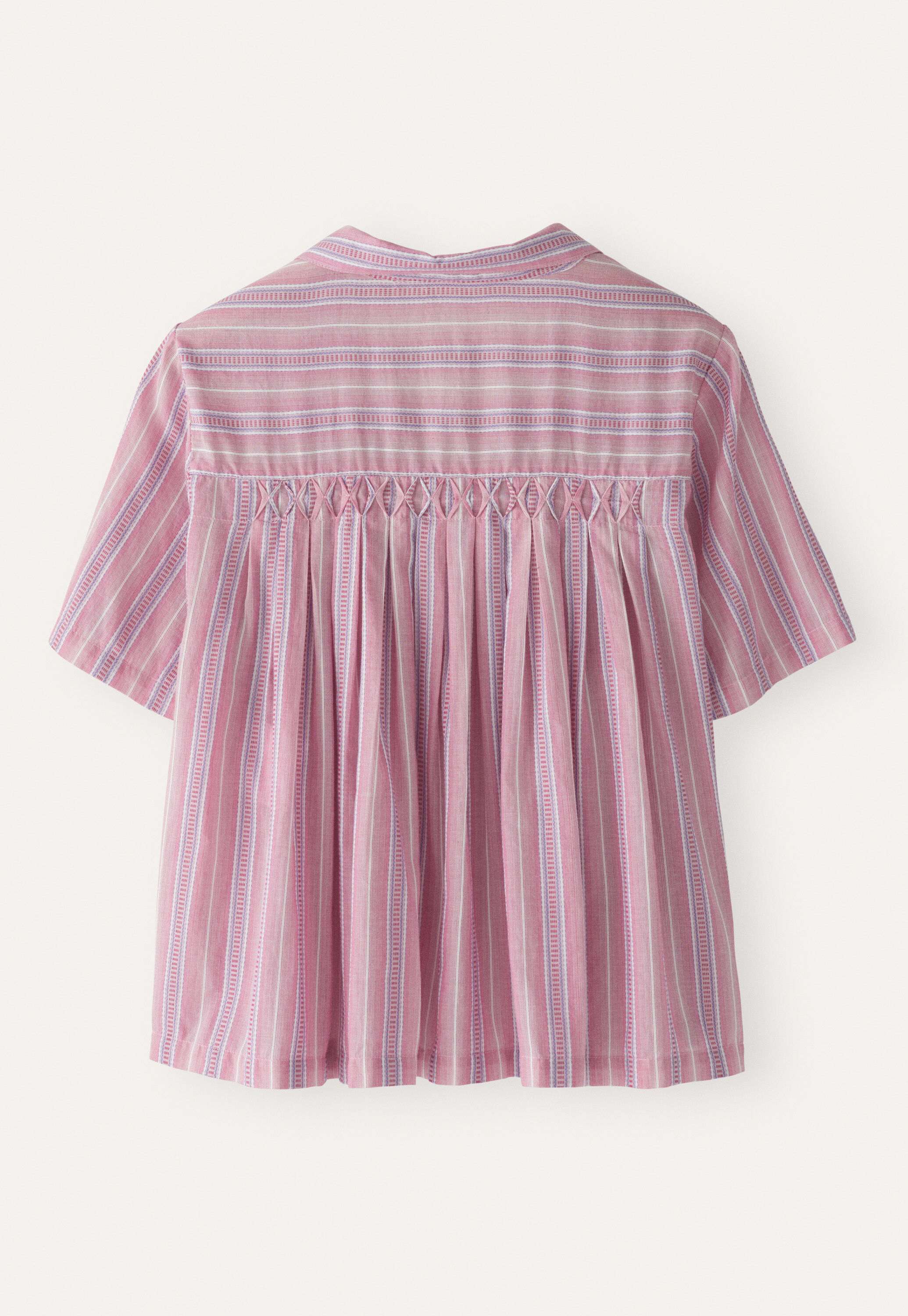 Striped pleated shirt