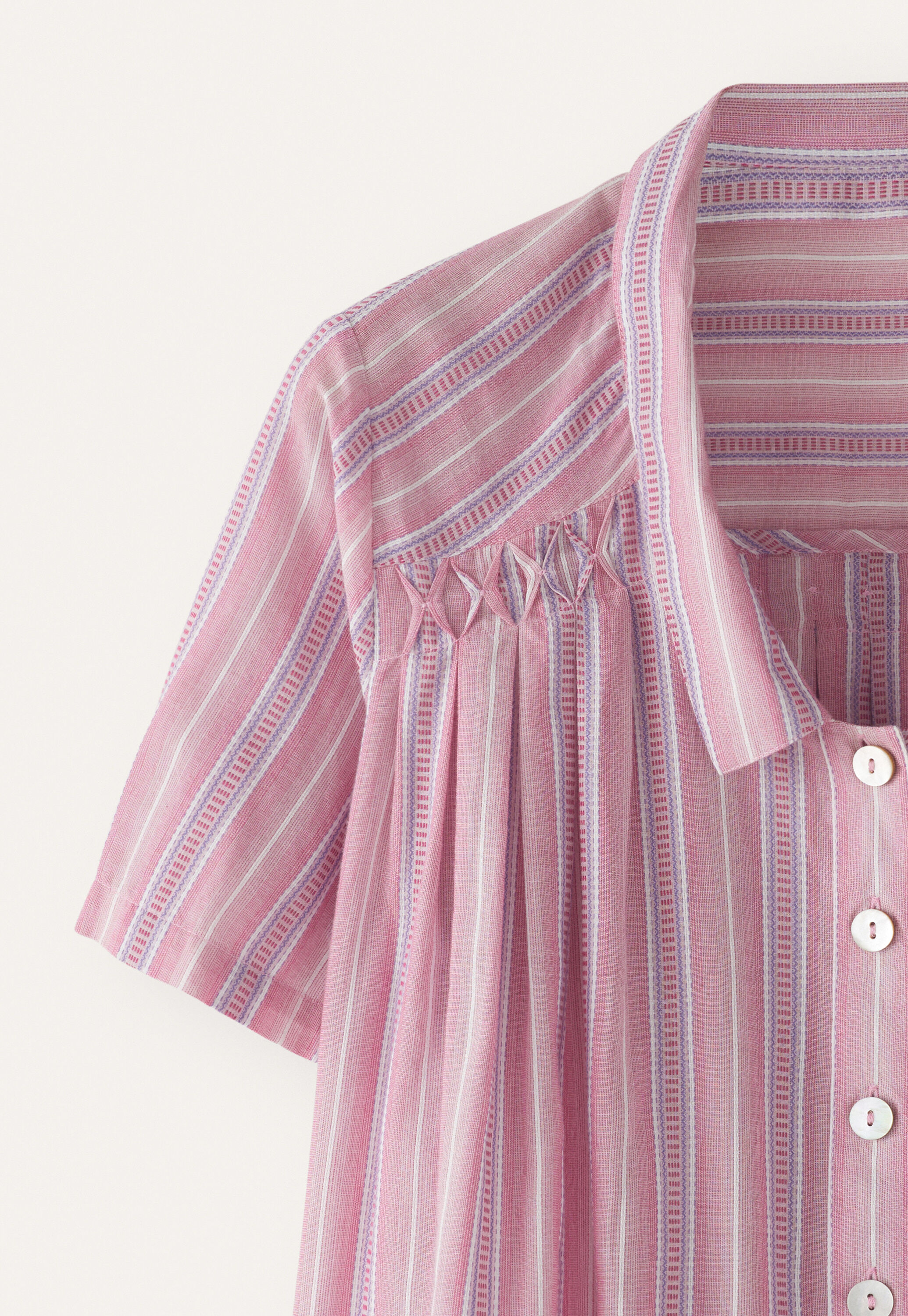 Striped pleated shirt