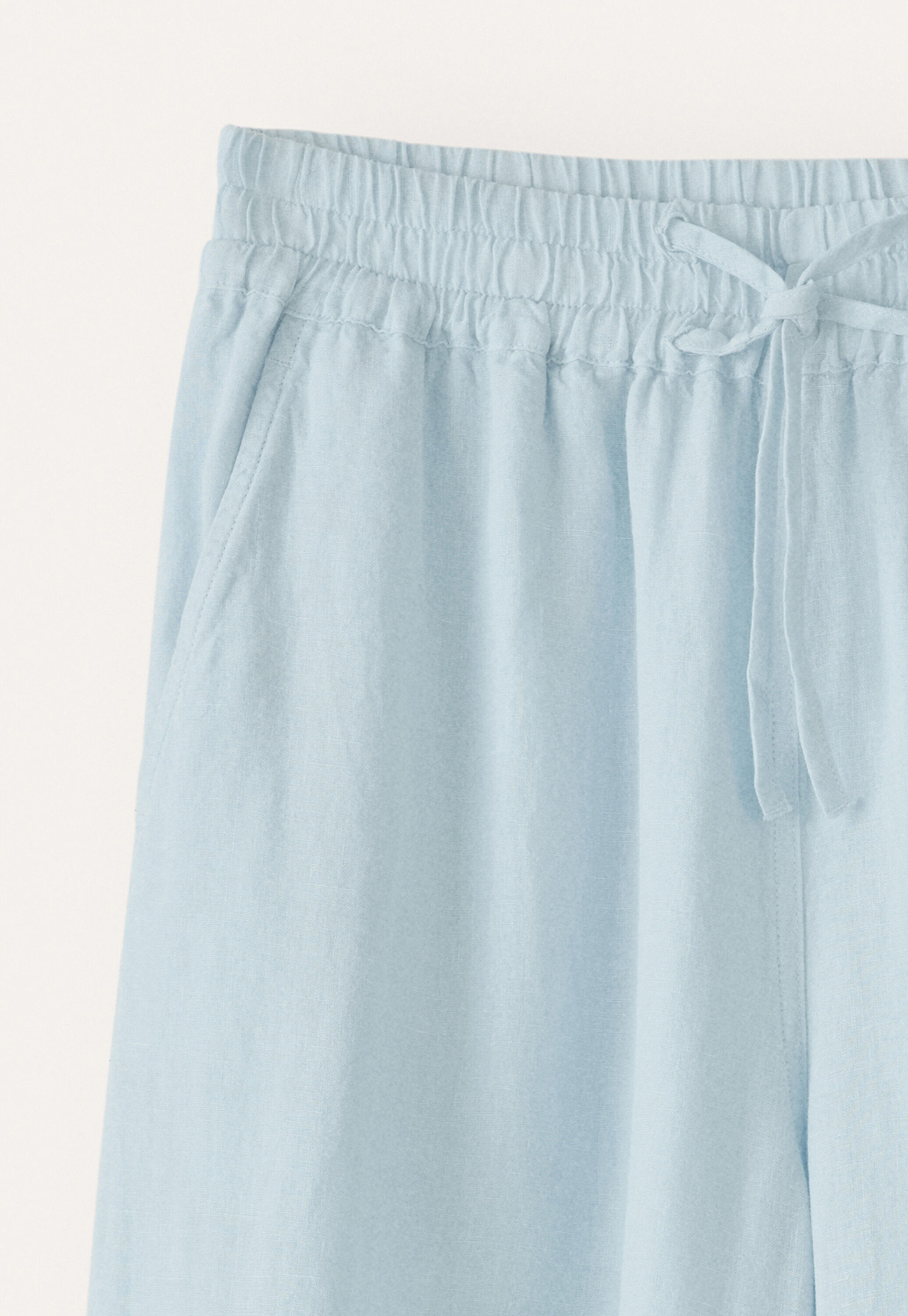 Pull-on tapered trousers