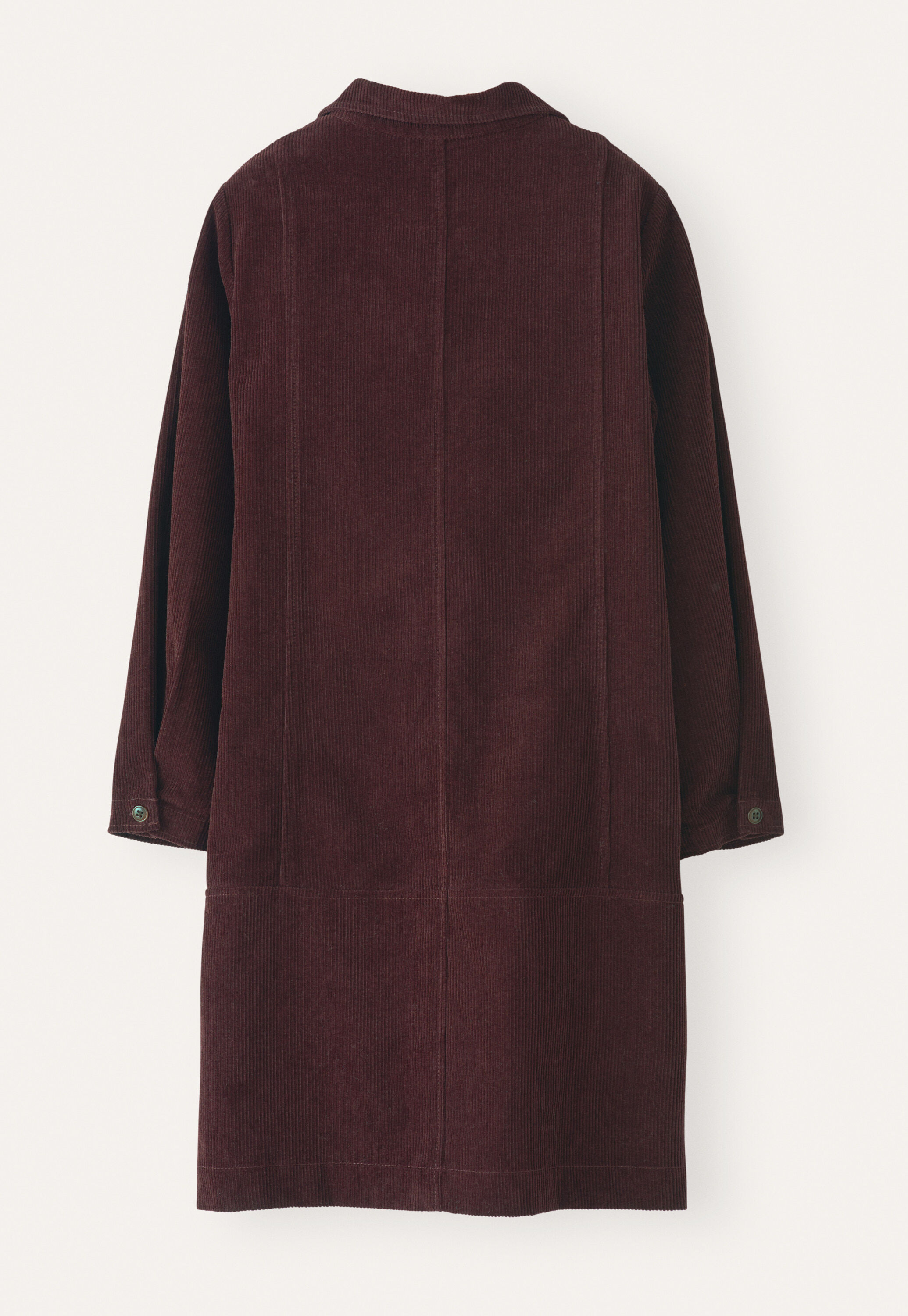 Cord funnel-neck dress