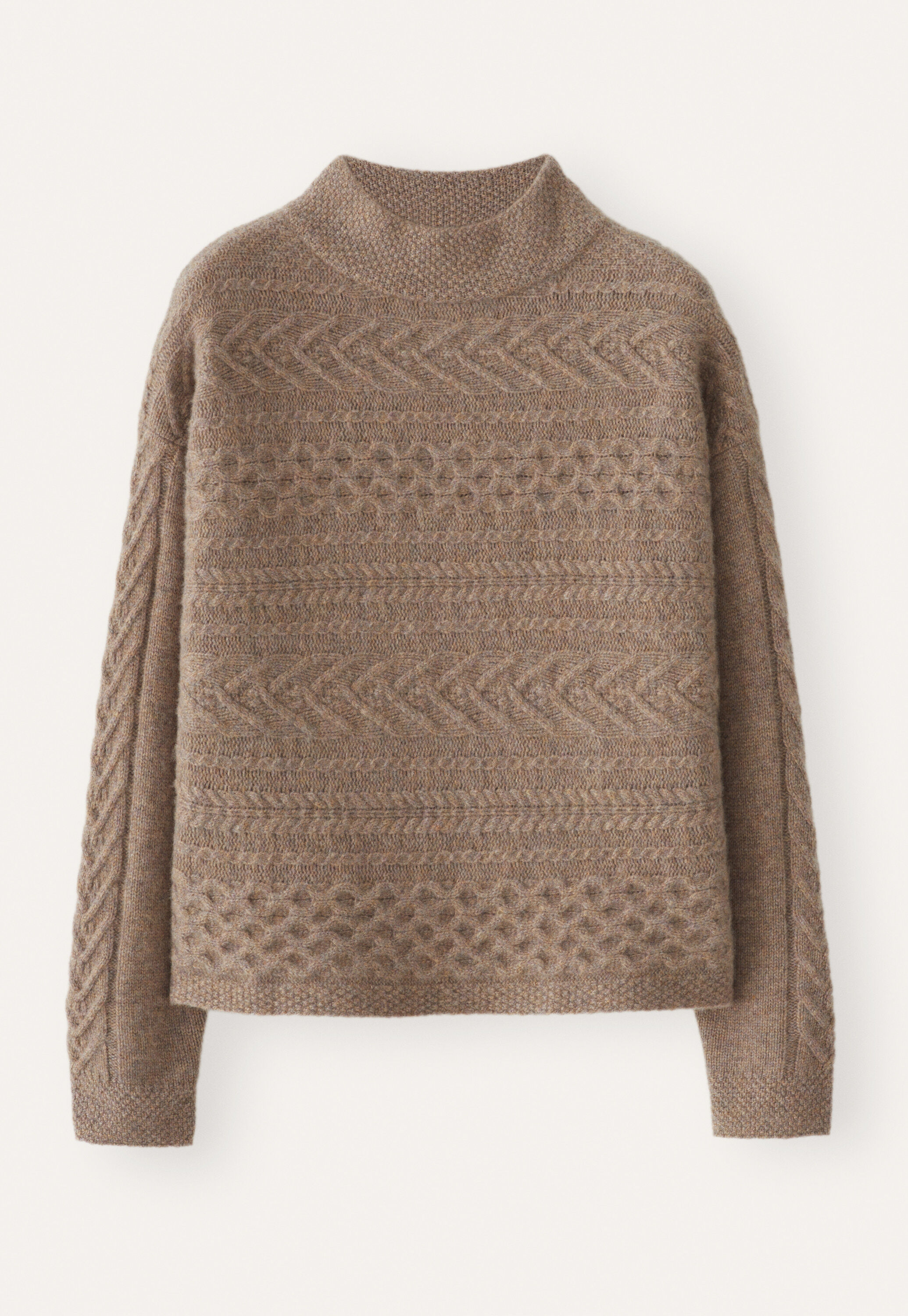 Cable-stitch sweater
