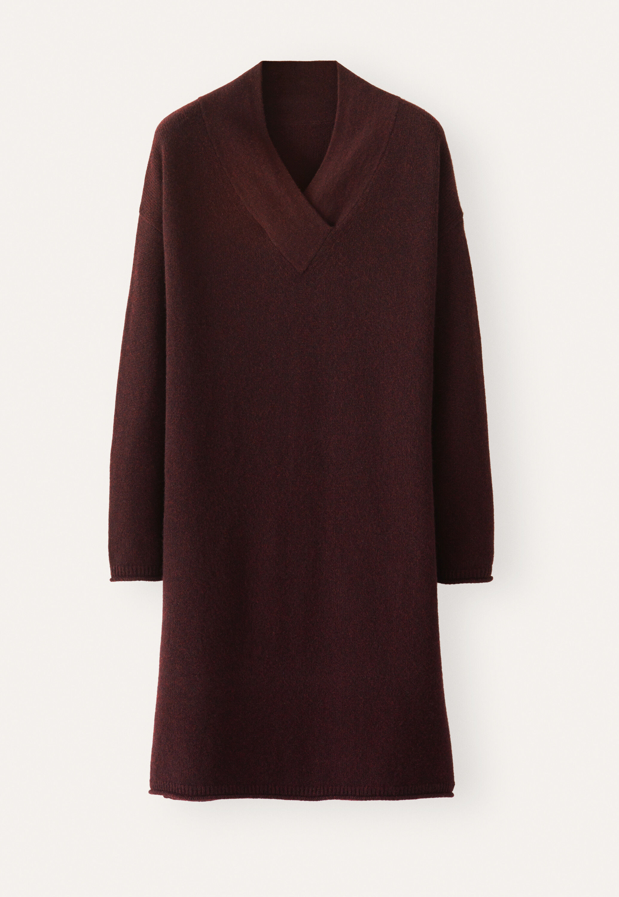 Knitted v-neck dress