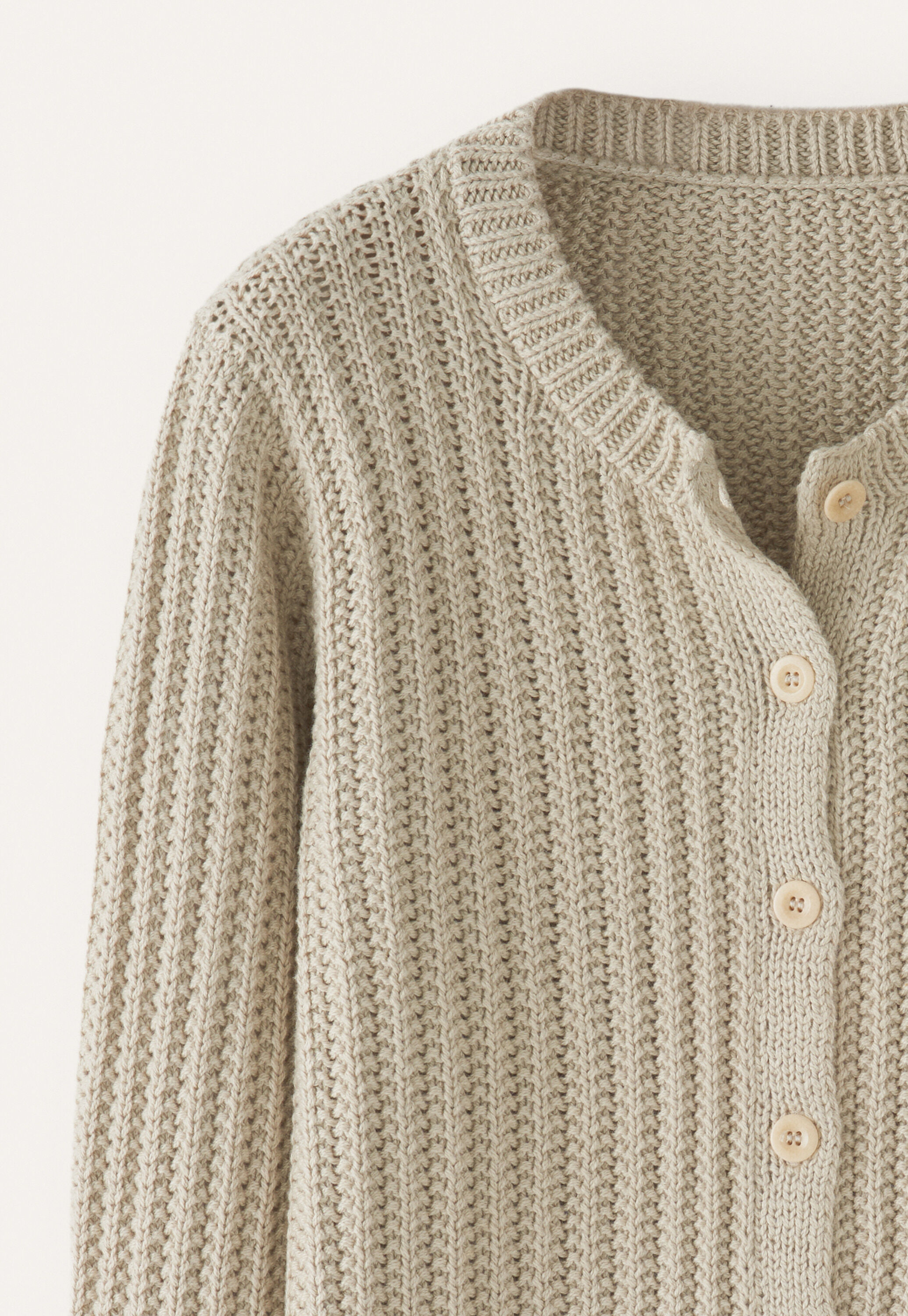 Rib-stitch cardigan