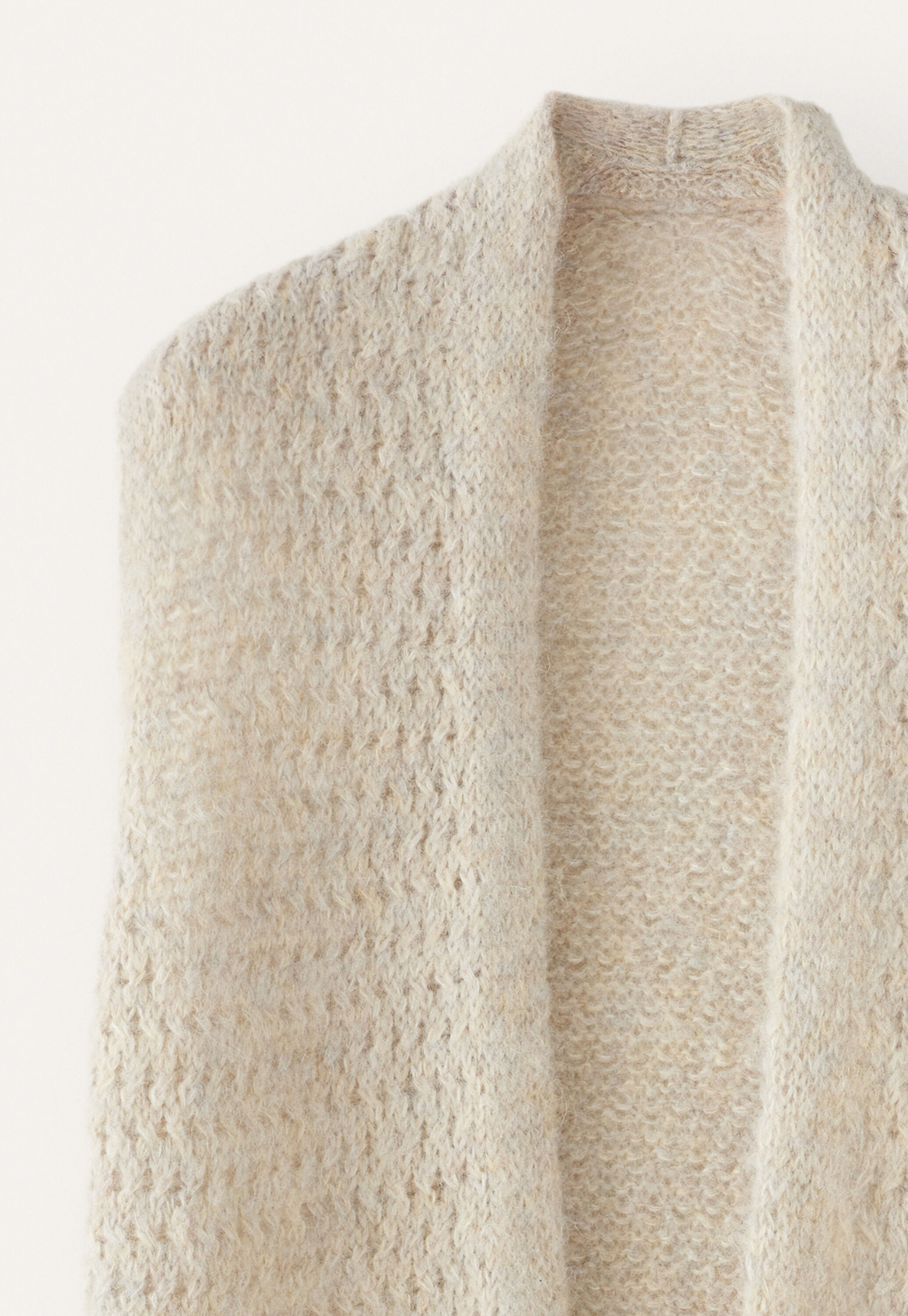 Long open-stitch waistcoat