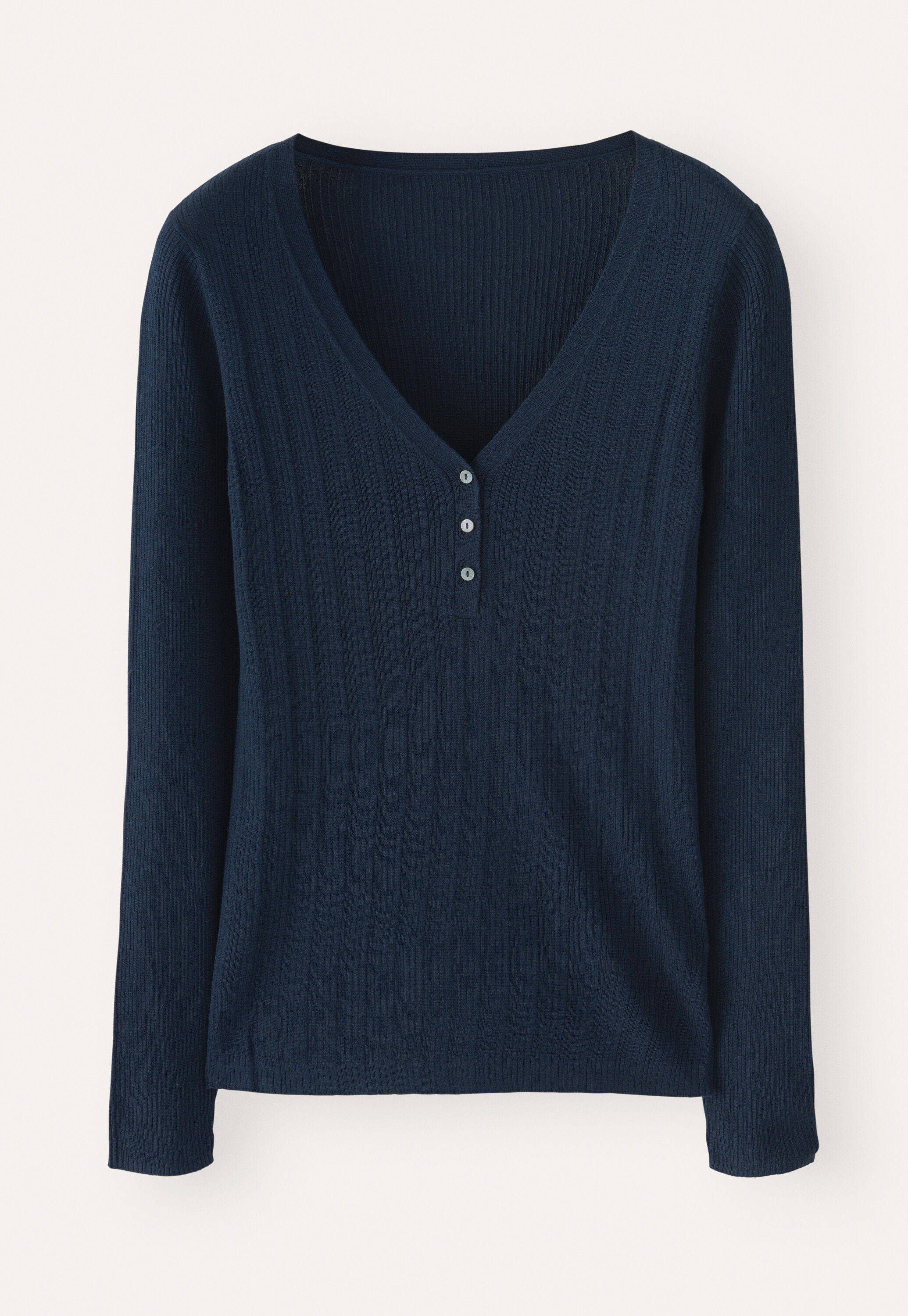 Ribbed v-neck sweater