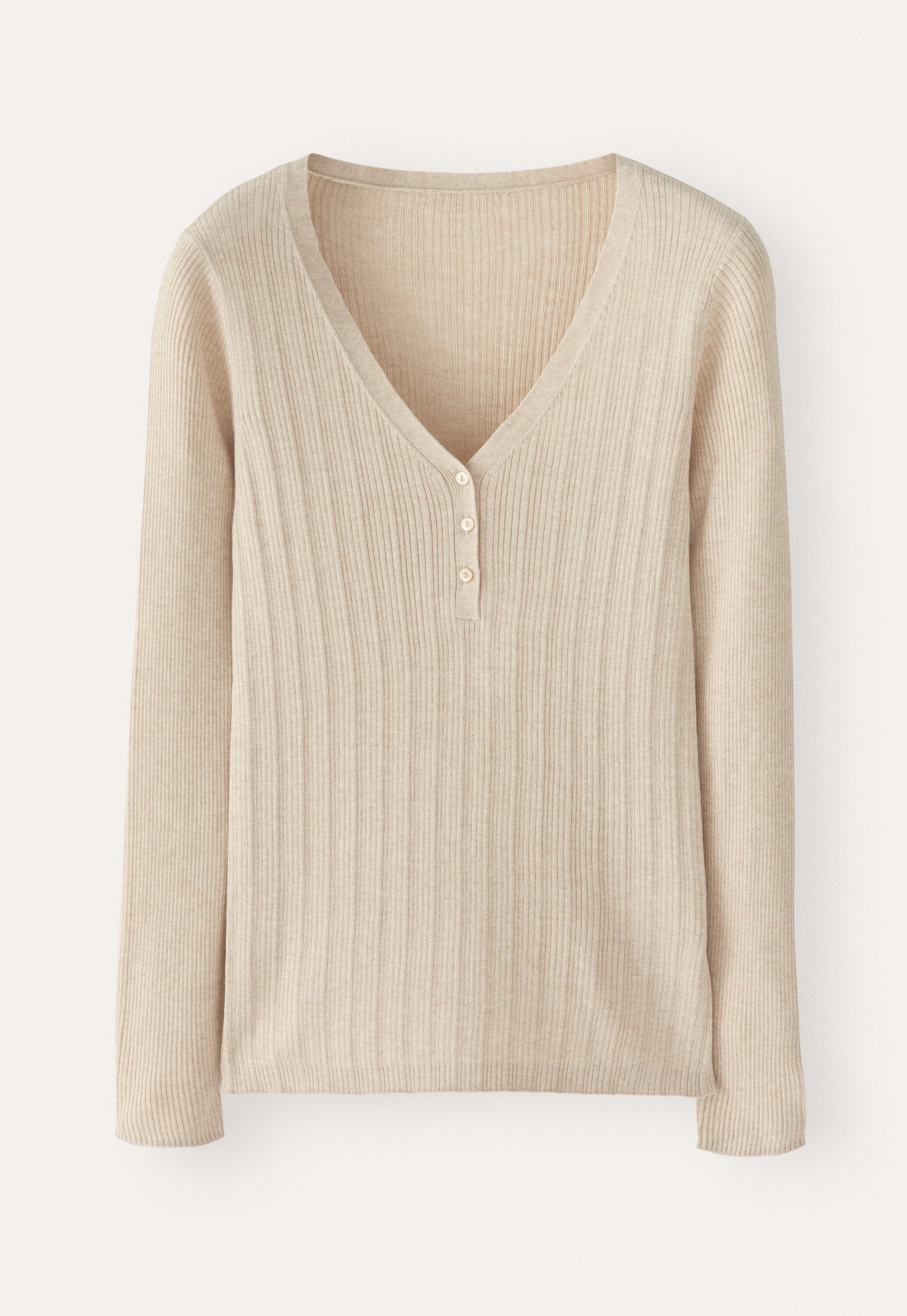 Ribbed v-neck sweater