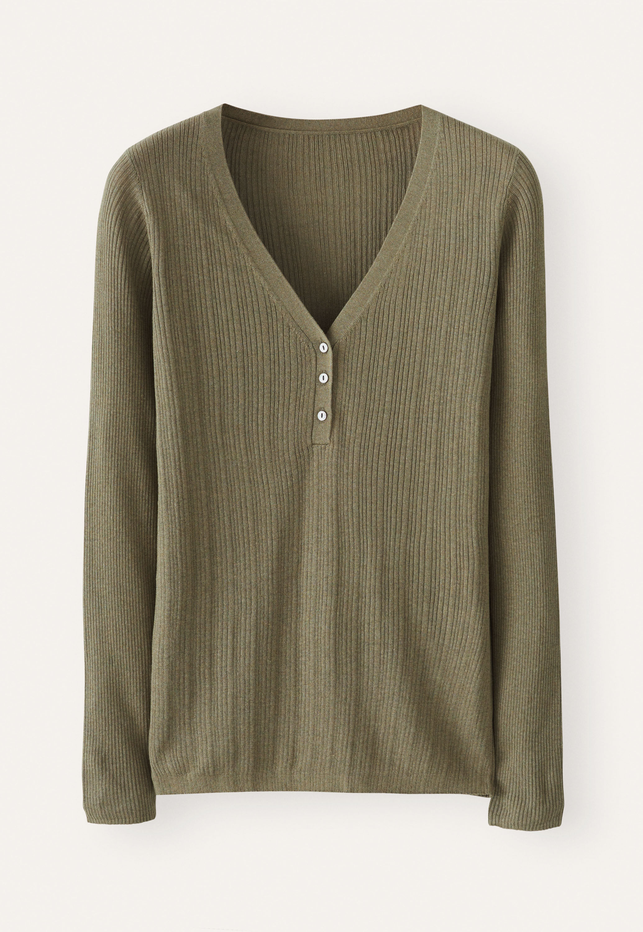 Ribbed v-neck sweater