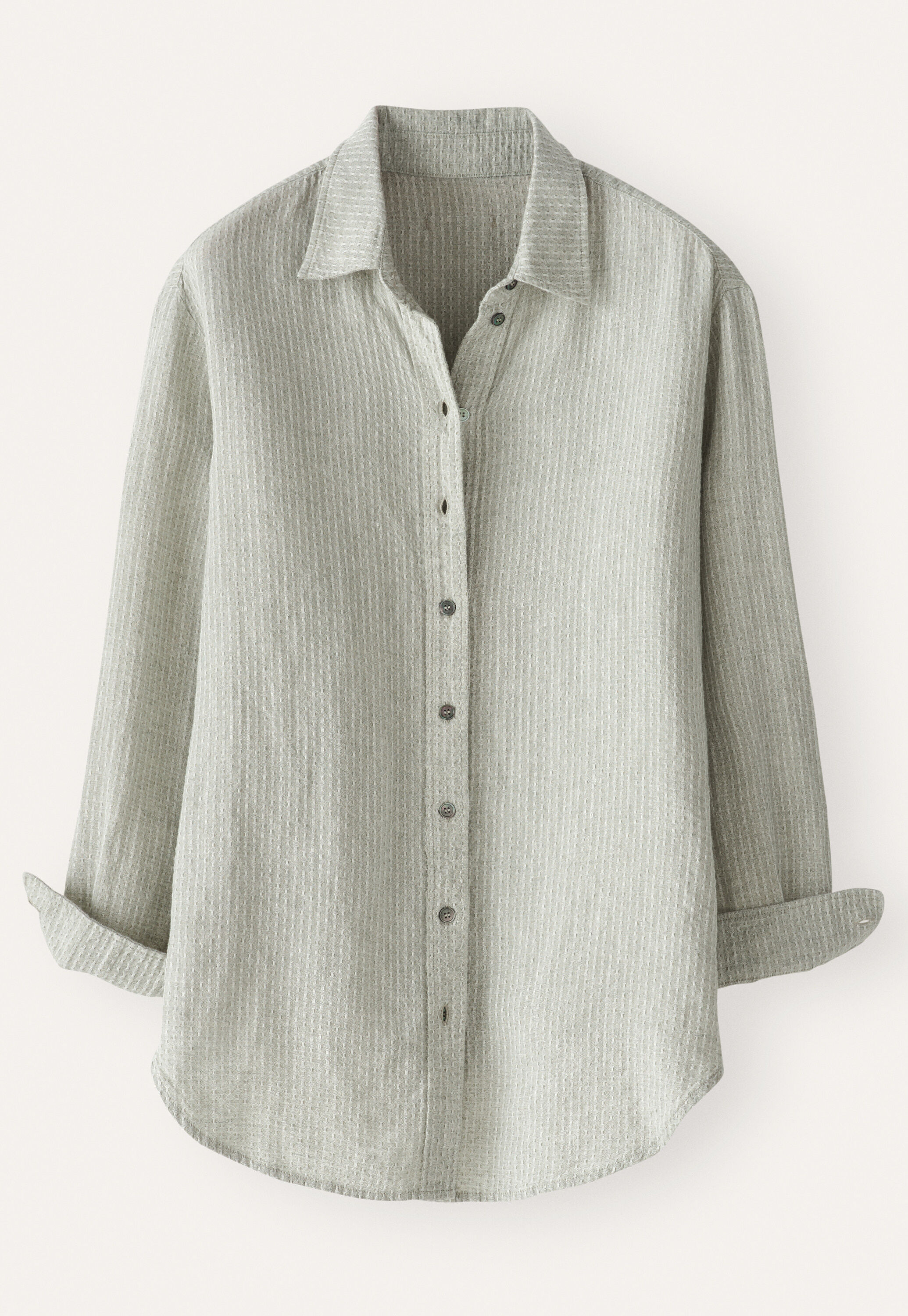 Textured weave overshirt