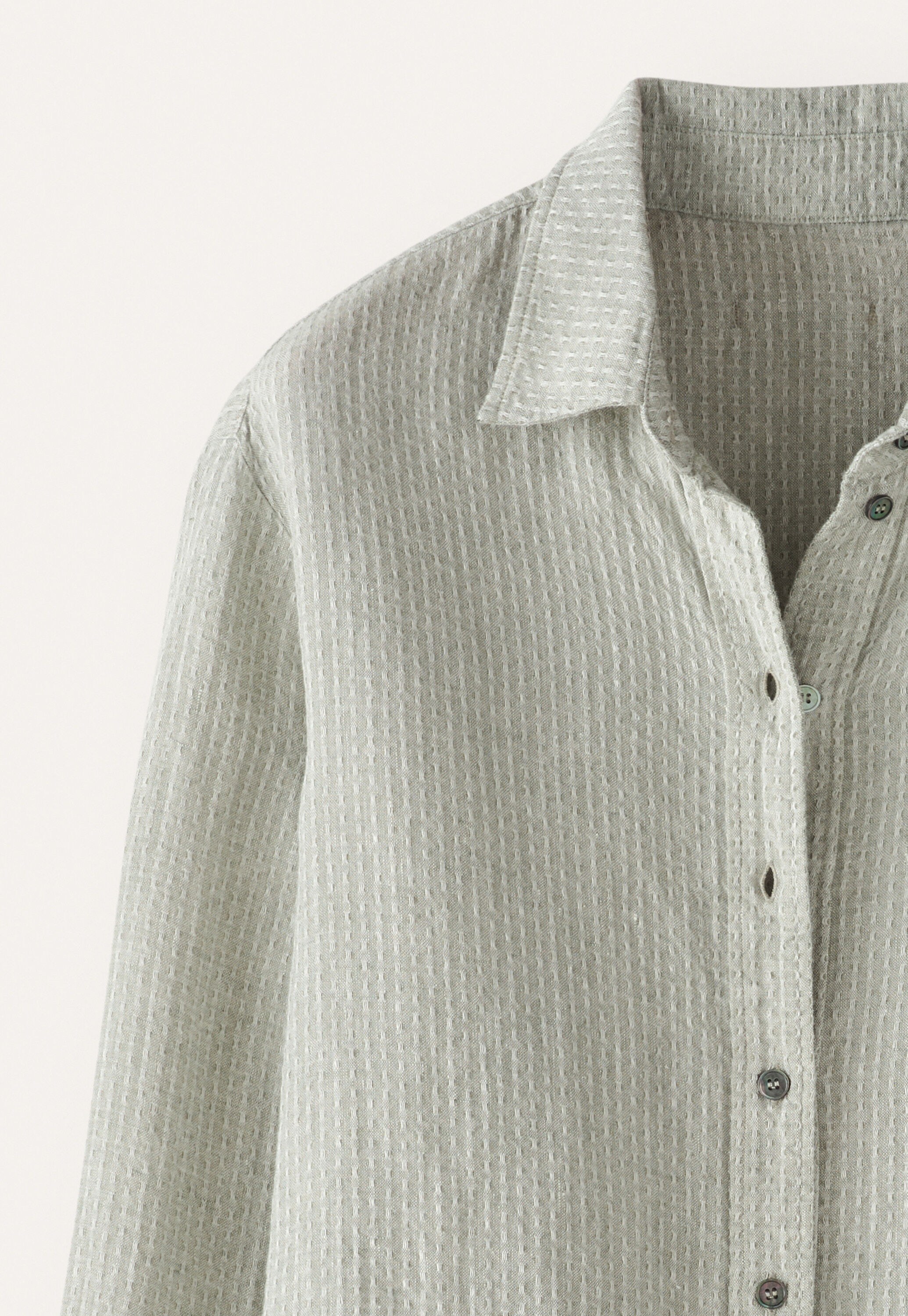 Textured weave overshirt
