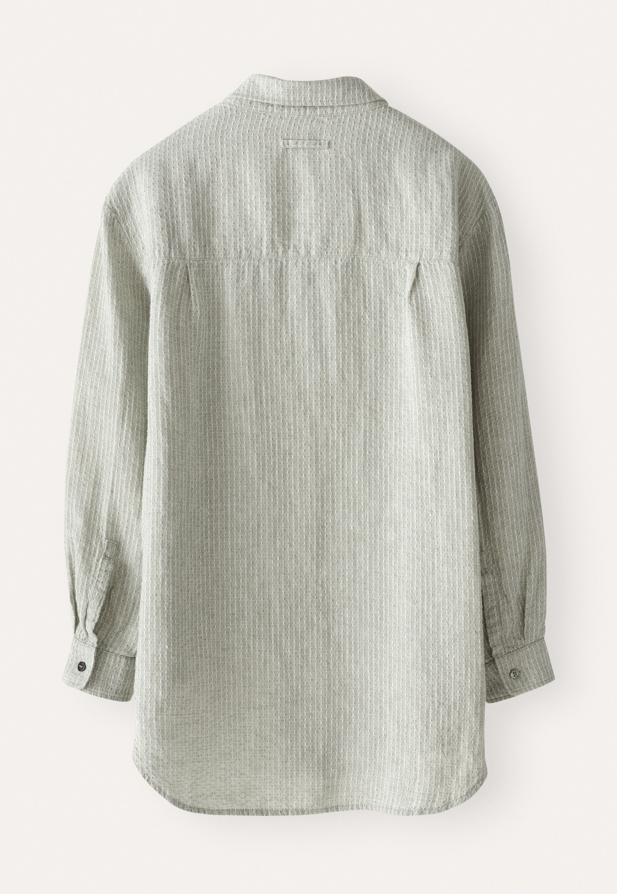 Textured weave overshirt