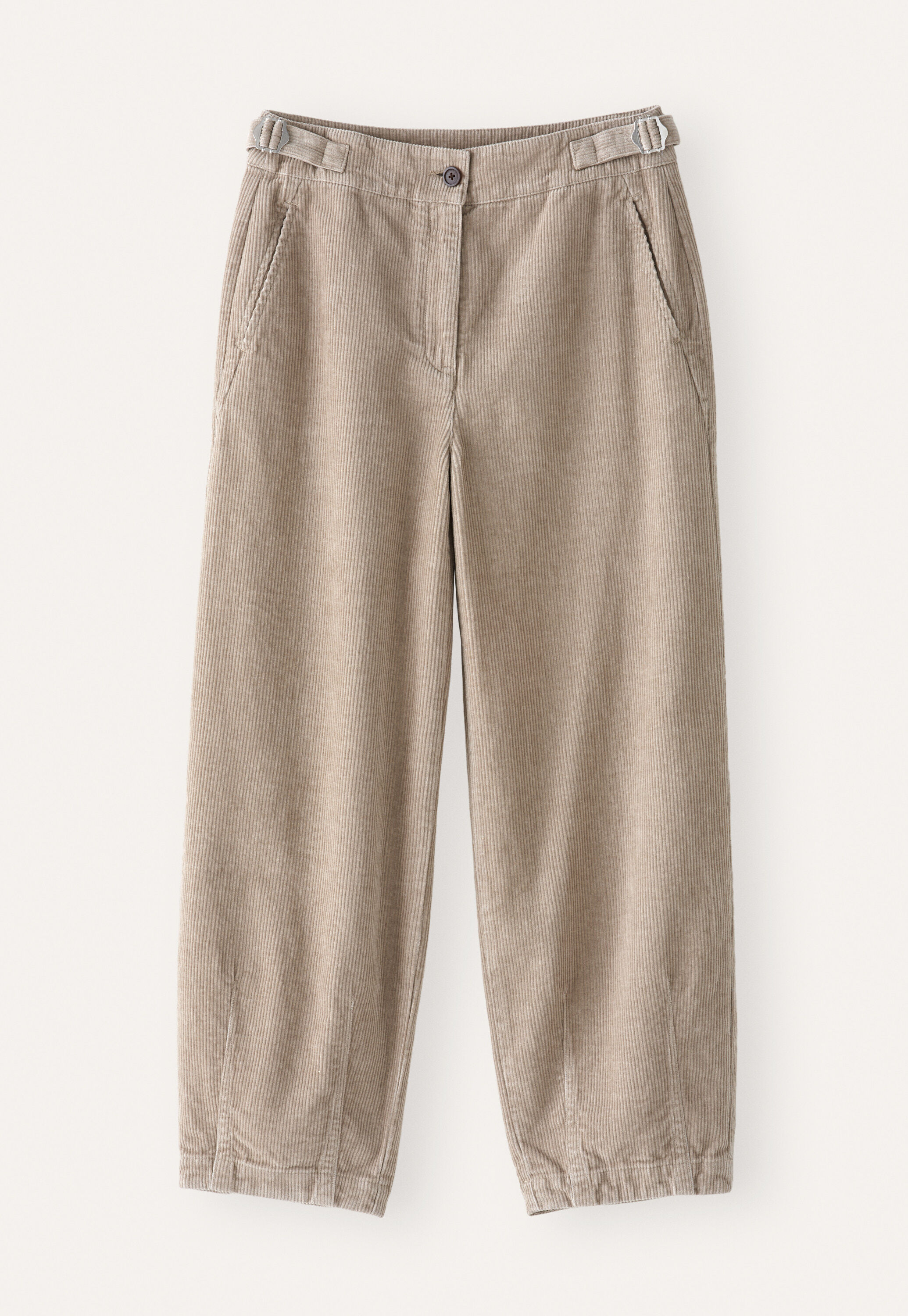 Cropped tapered-leg trousers