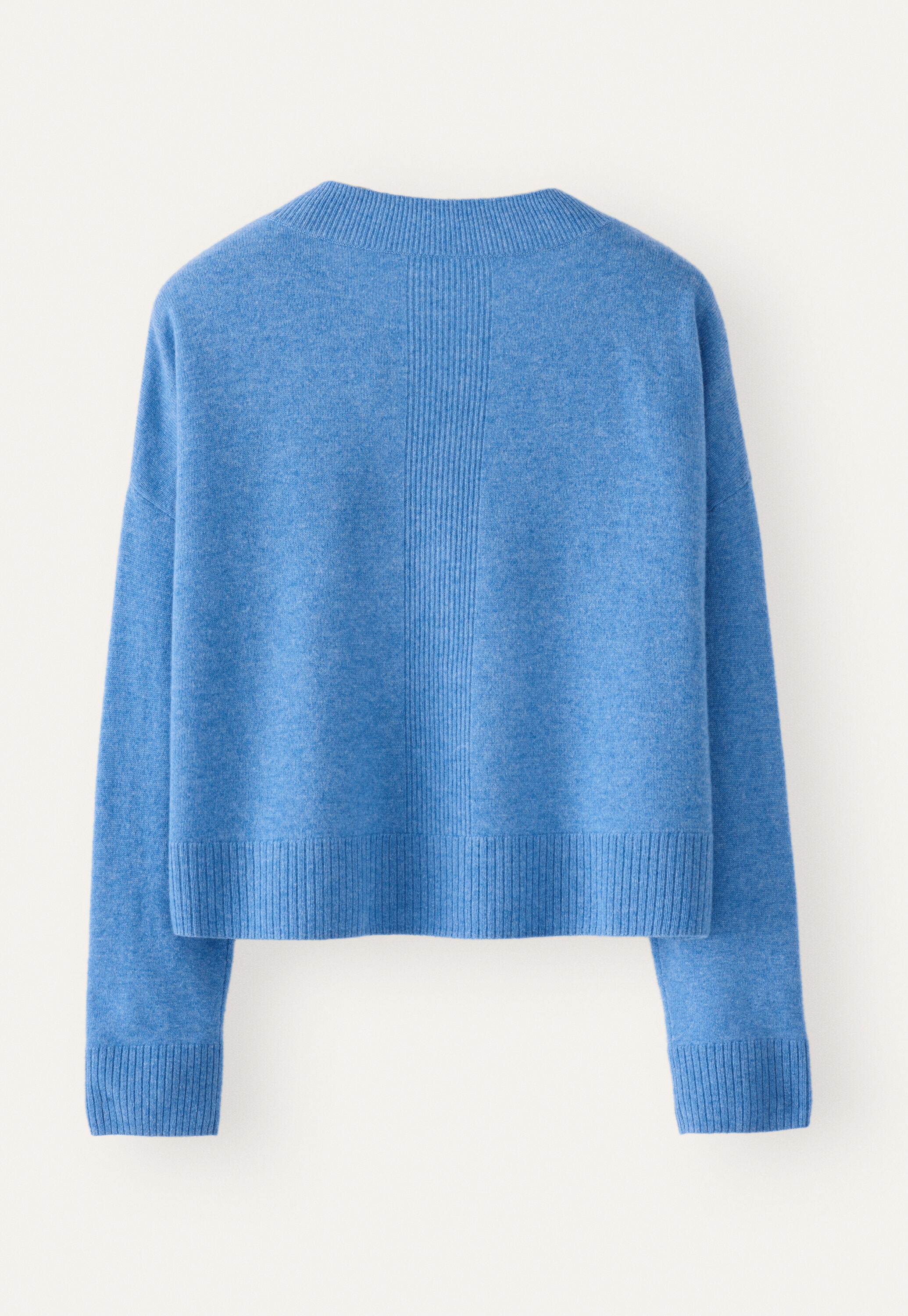 Button-neck sweater, Soft marine, large