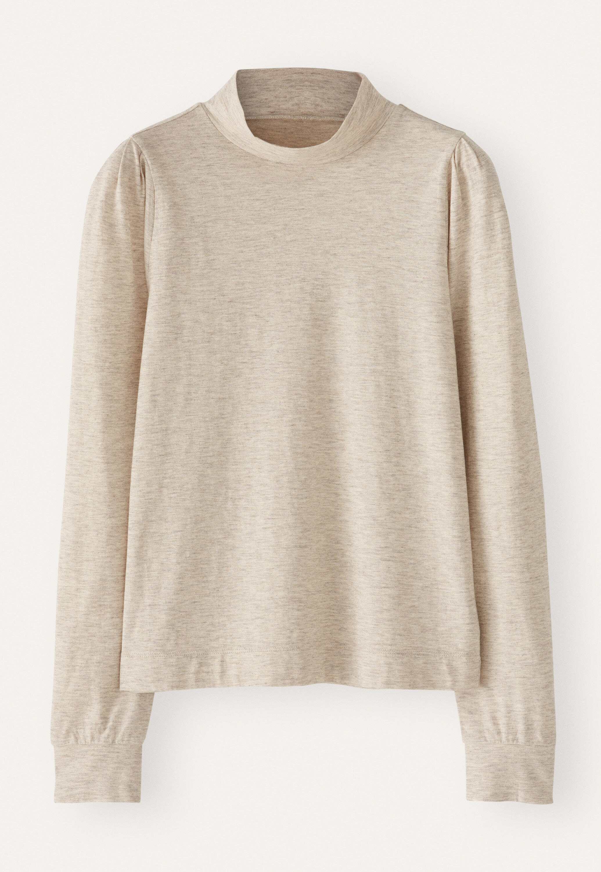Jersey high-neck top