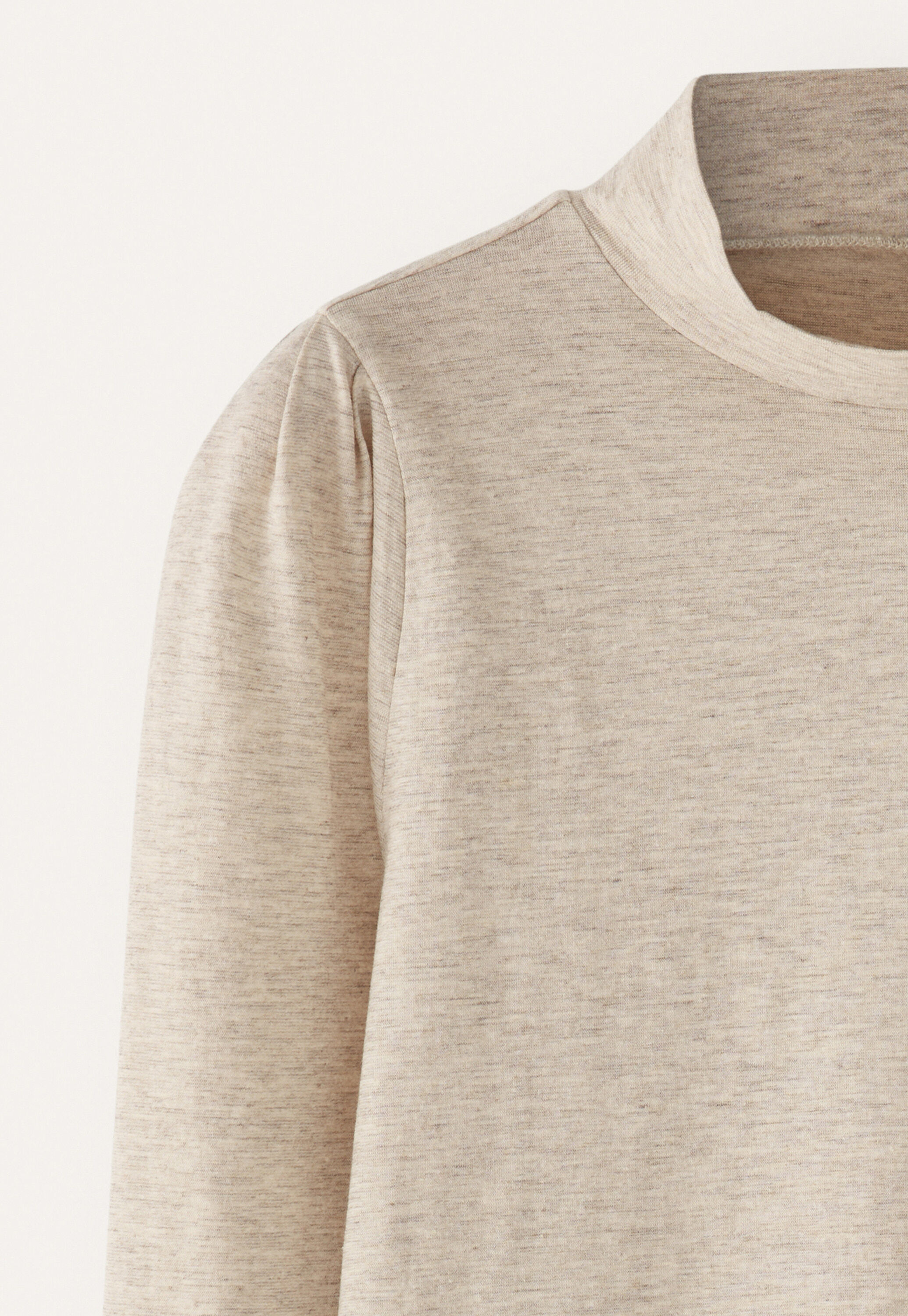 Jersey high-neck top