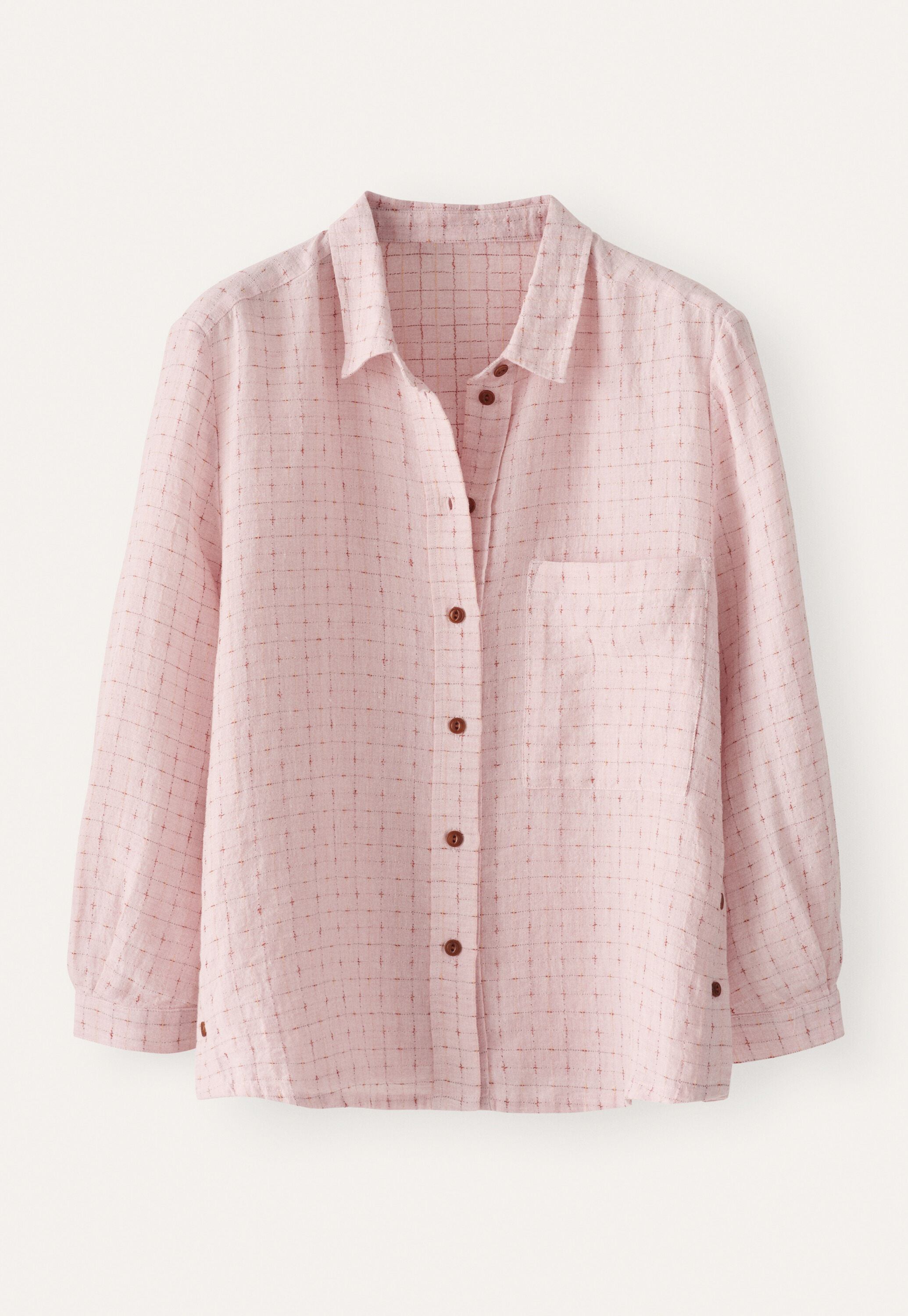 Cross-weave shirt, Soft pink, large