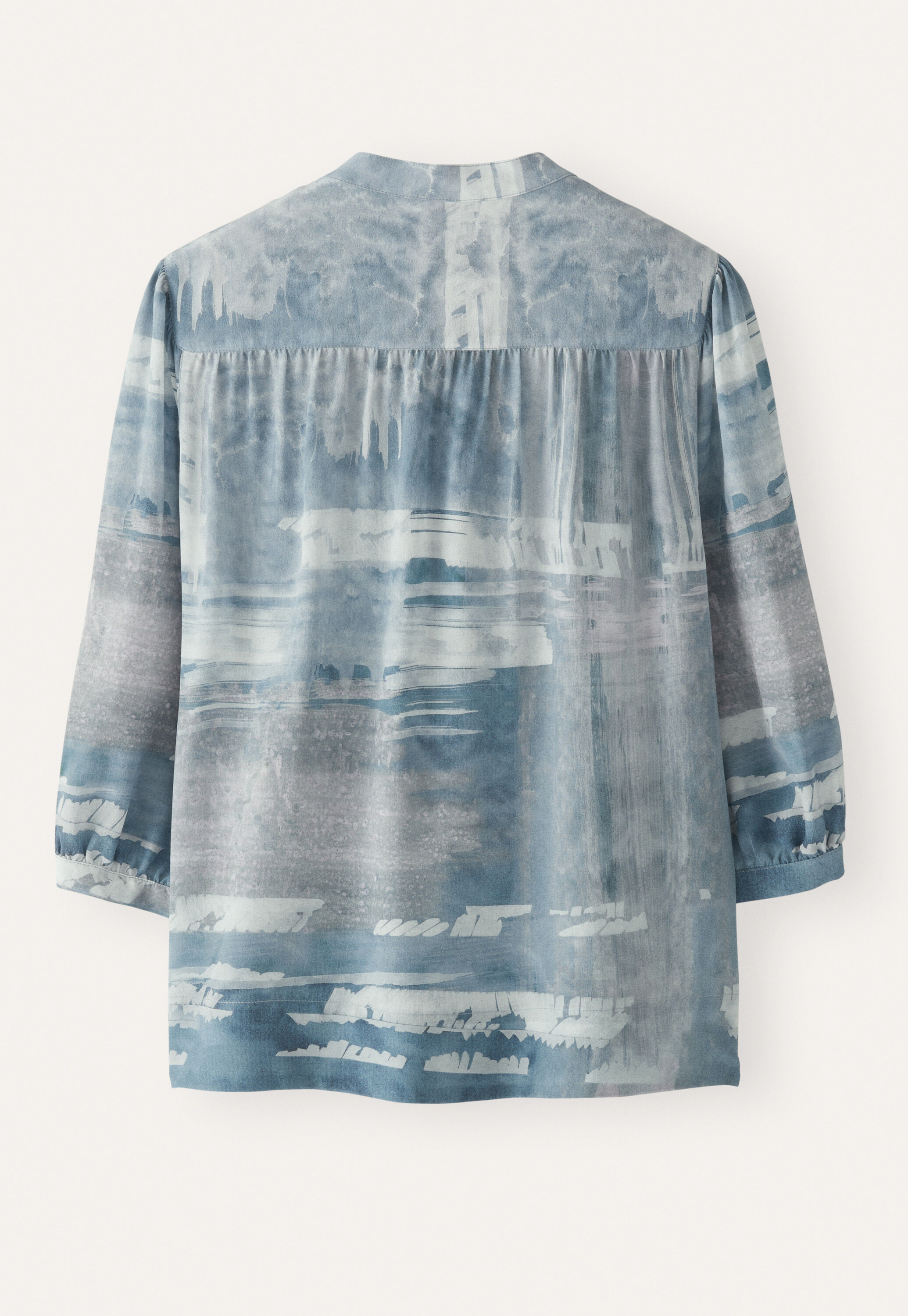 Gathered yoke blouse