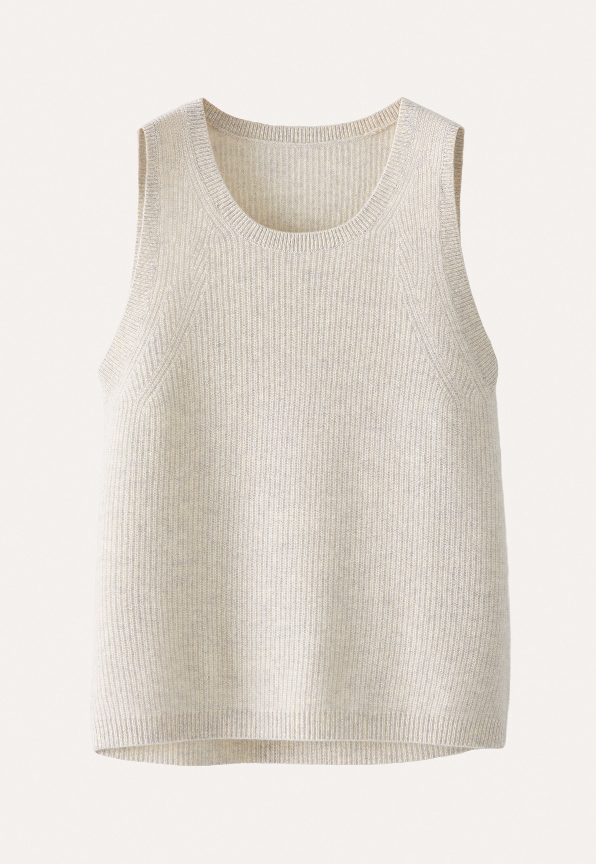 Sleeveless ribbed knit top