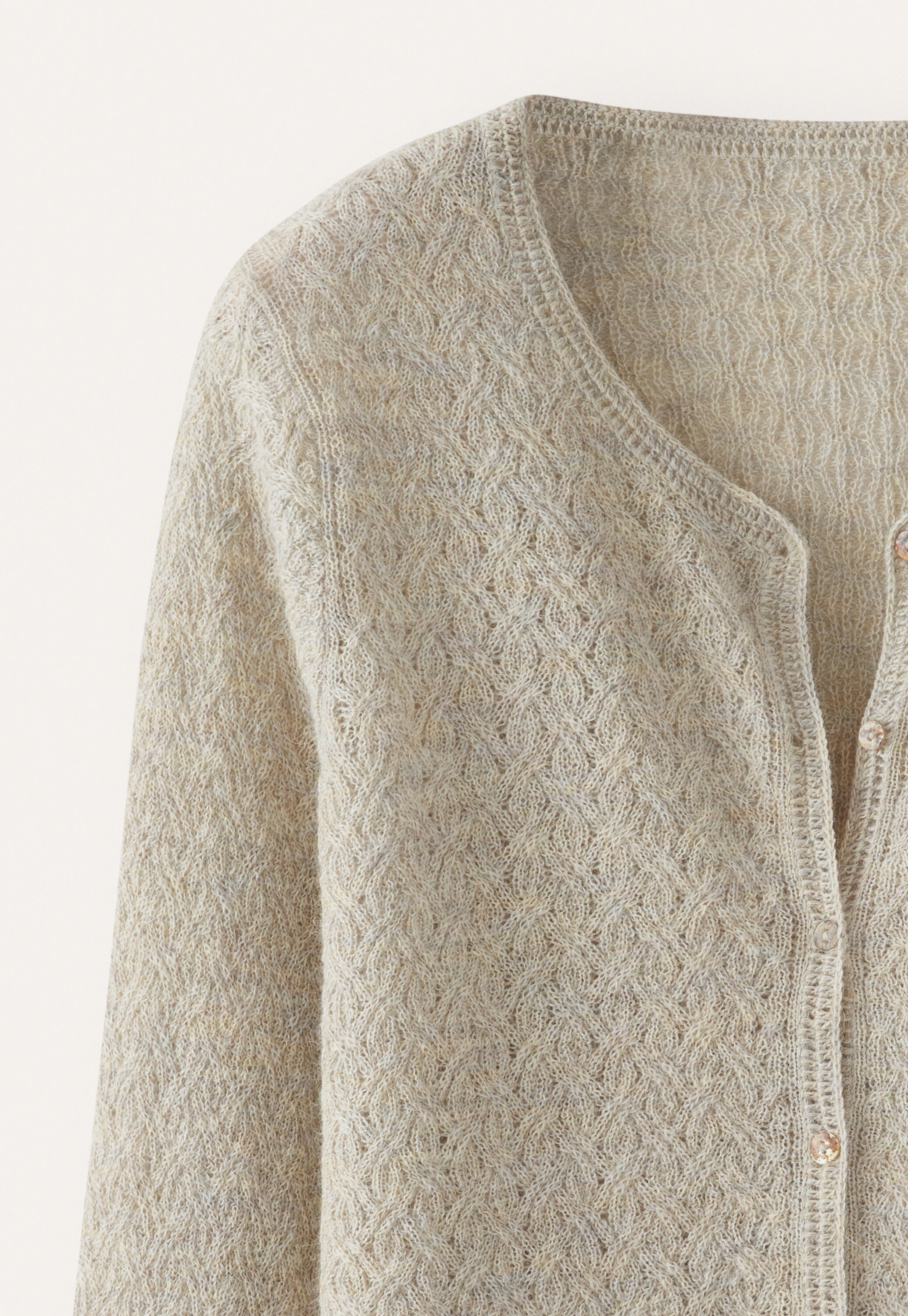 Cable-stitch cardigan