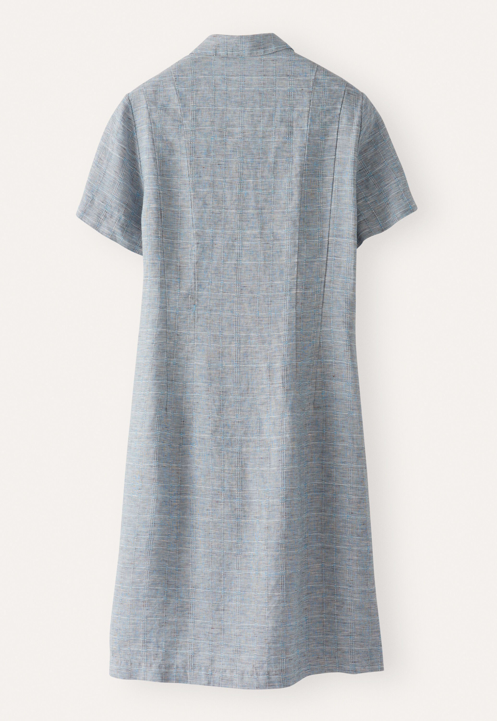 Checked button-through dress