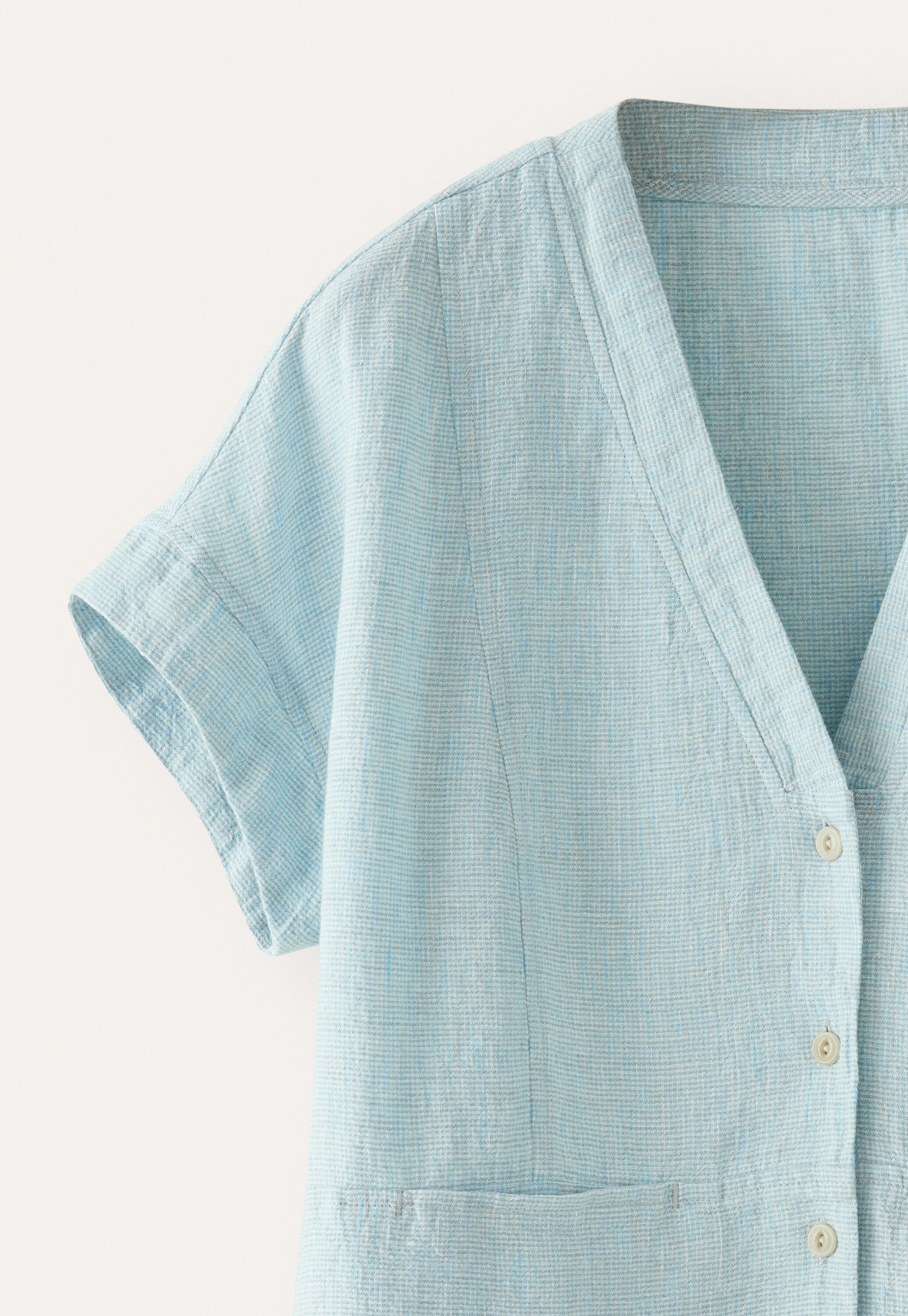 V-neck short-sleeve top
