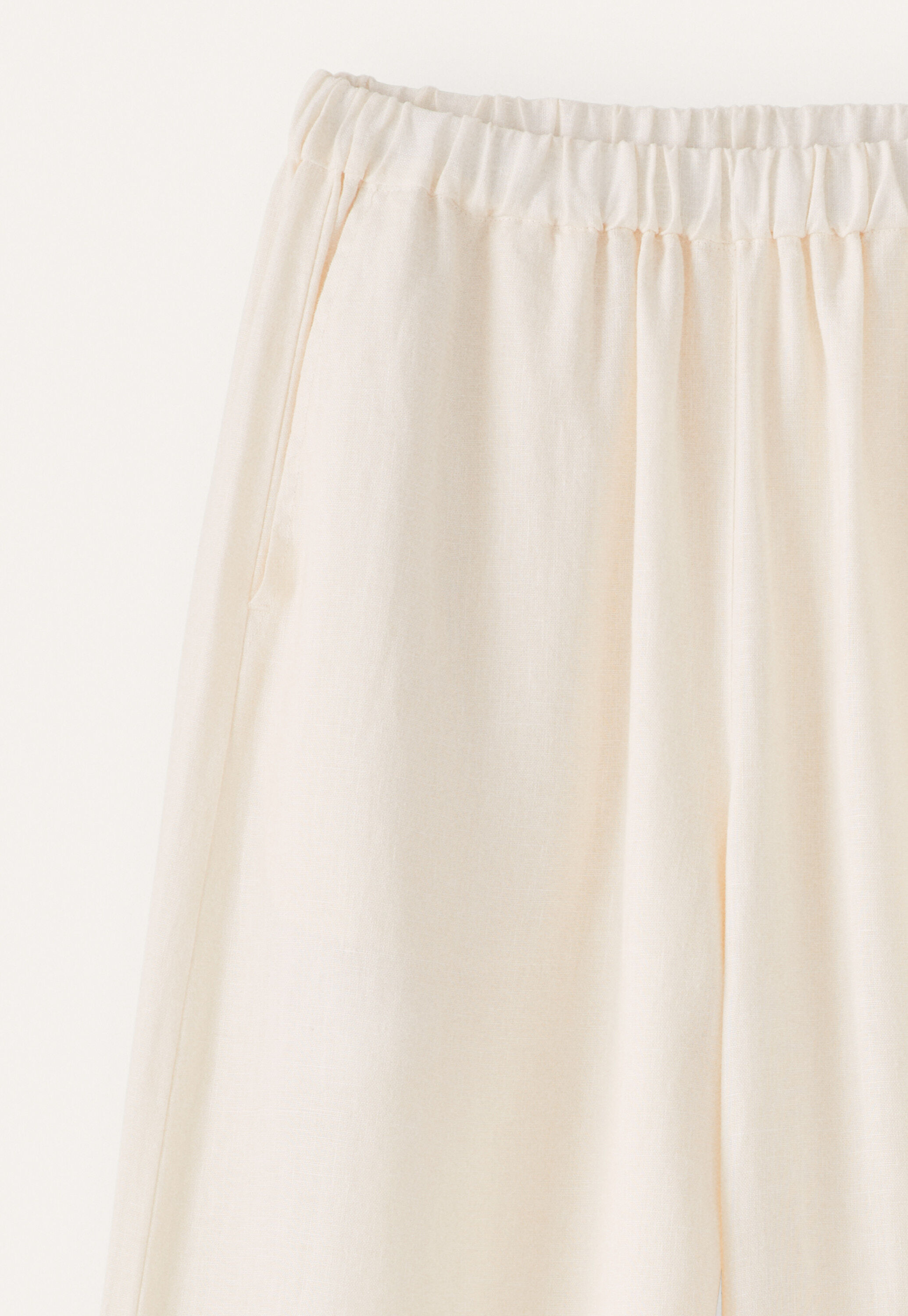 Wide-leg pull-on trousers