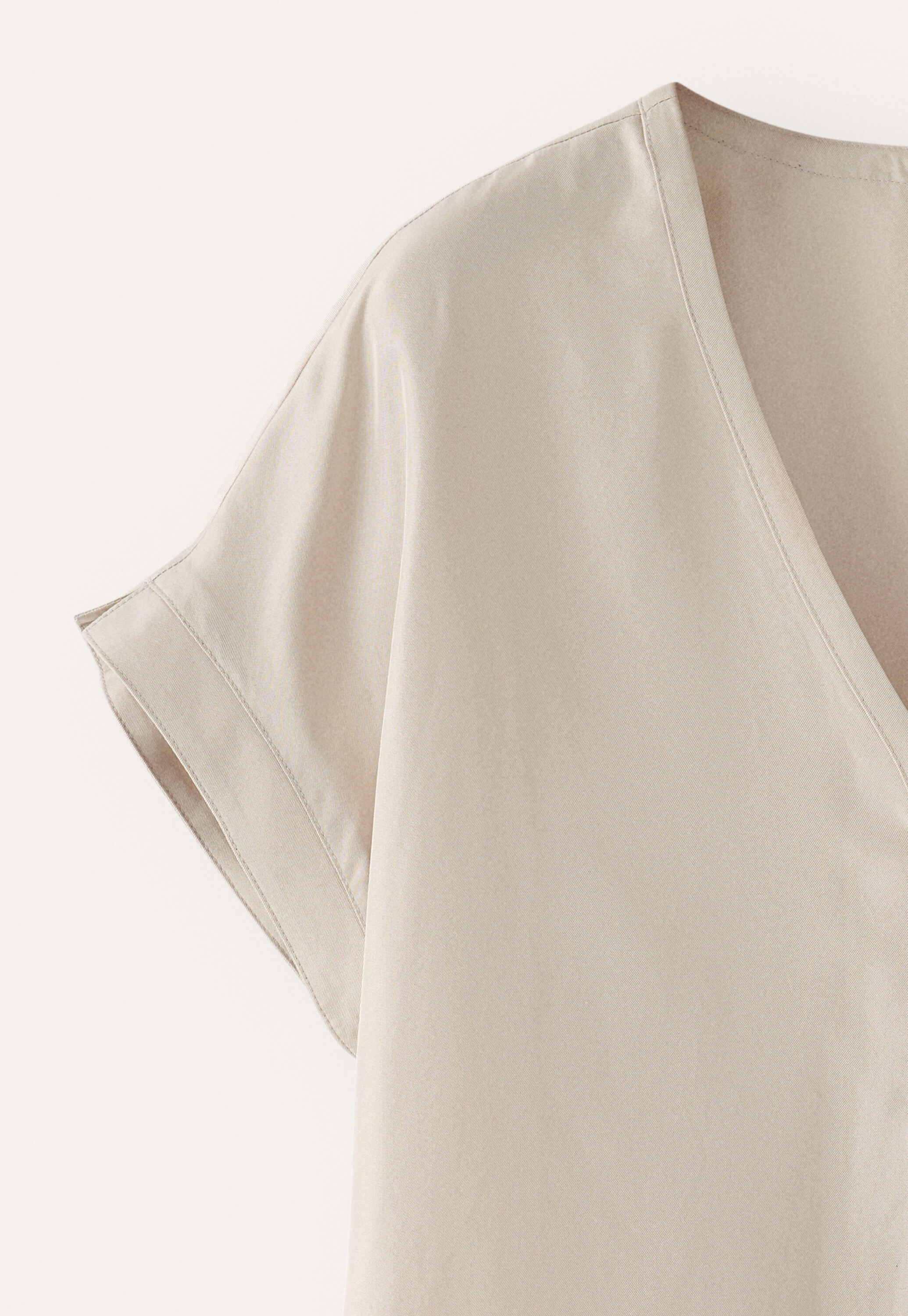 V-neck top, Pearl, large