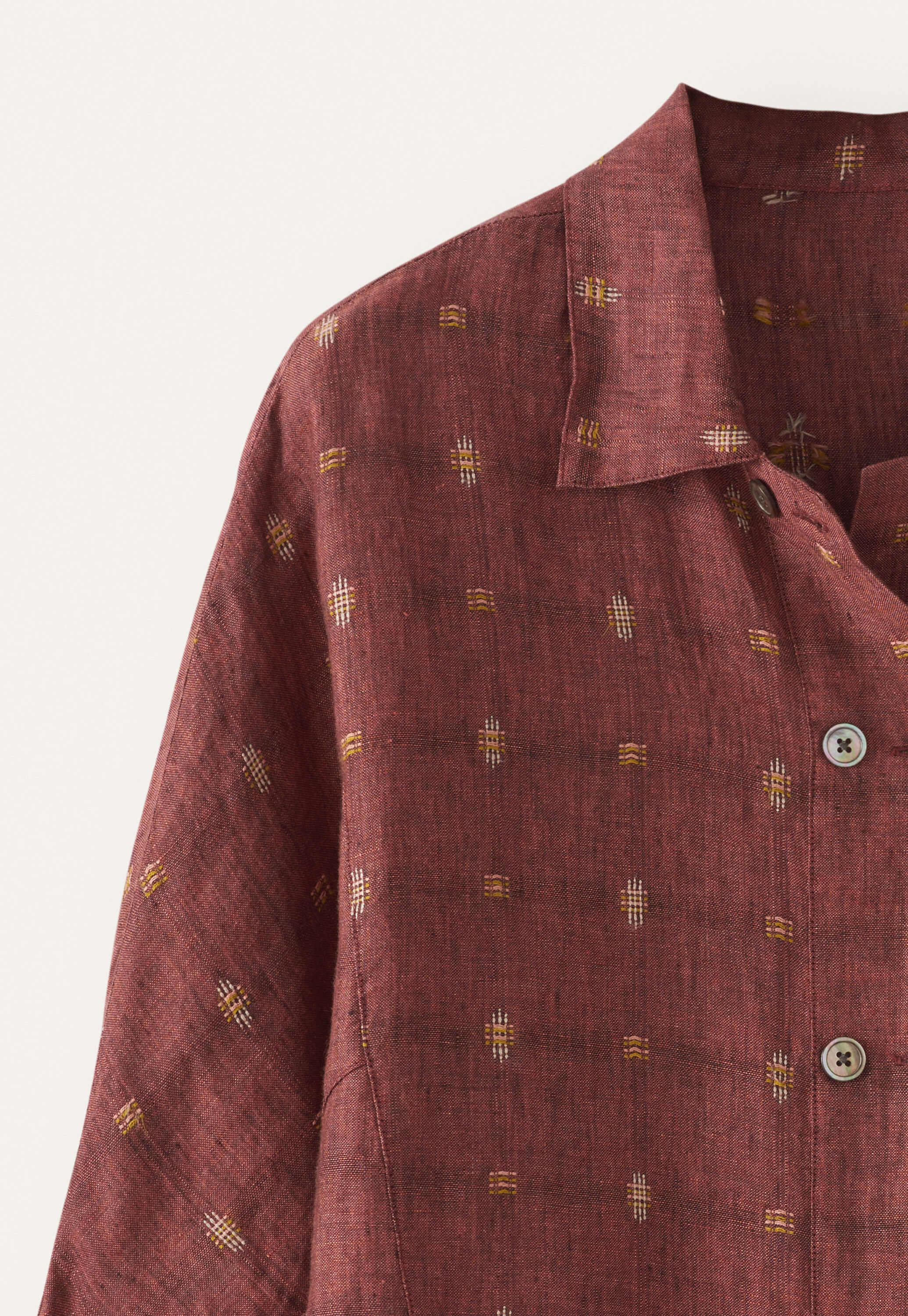 Clipped dobby blouse
