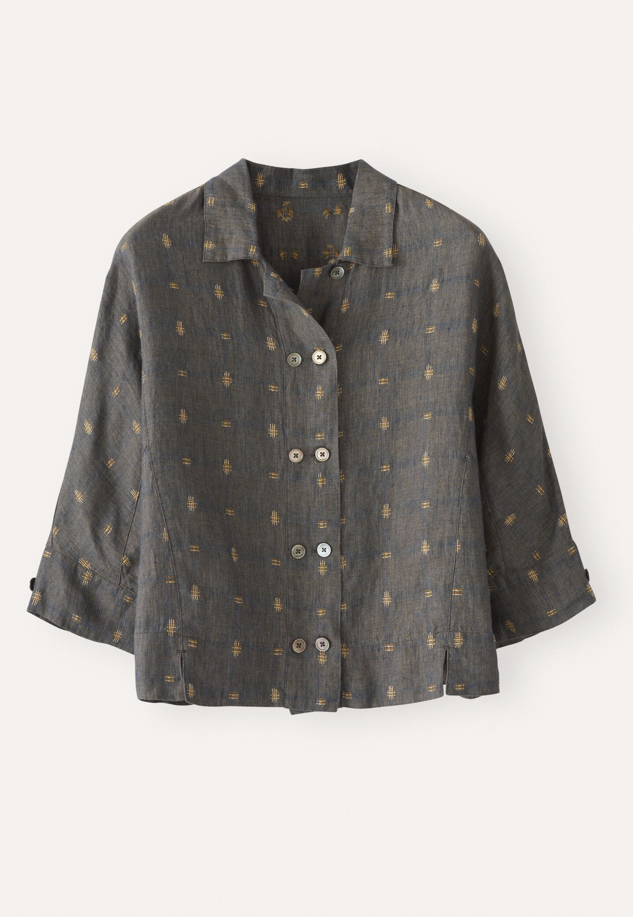 Clipped dobby blouse