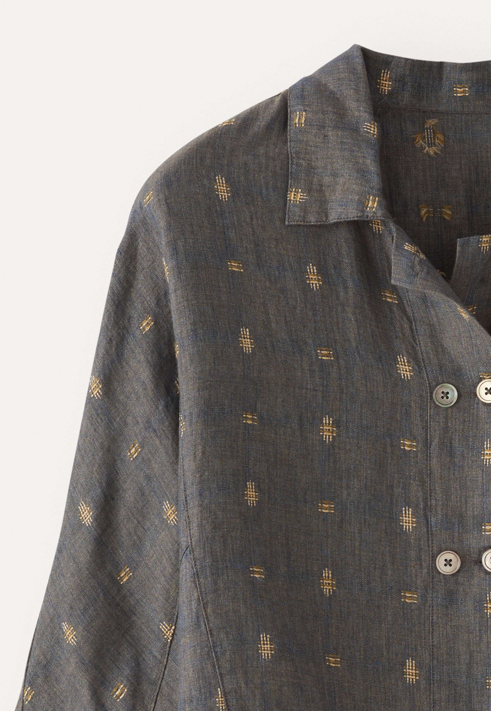 Clipped dobby blouse