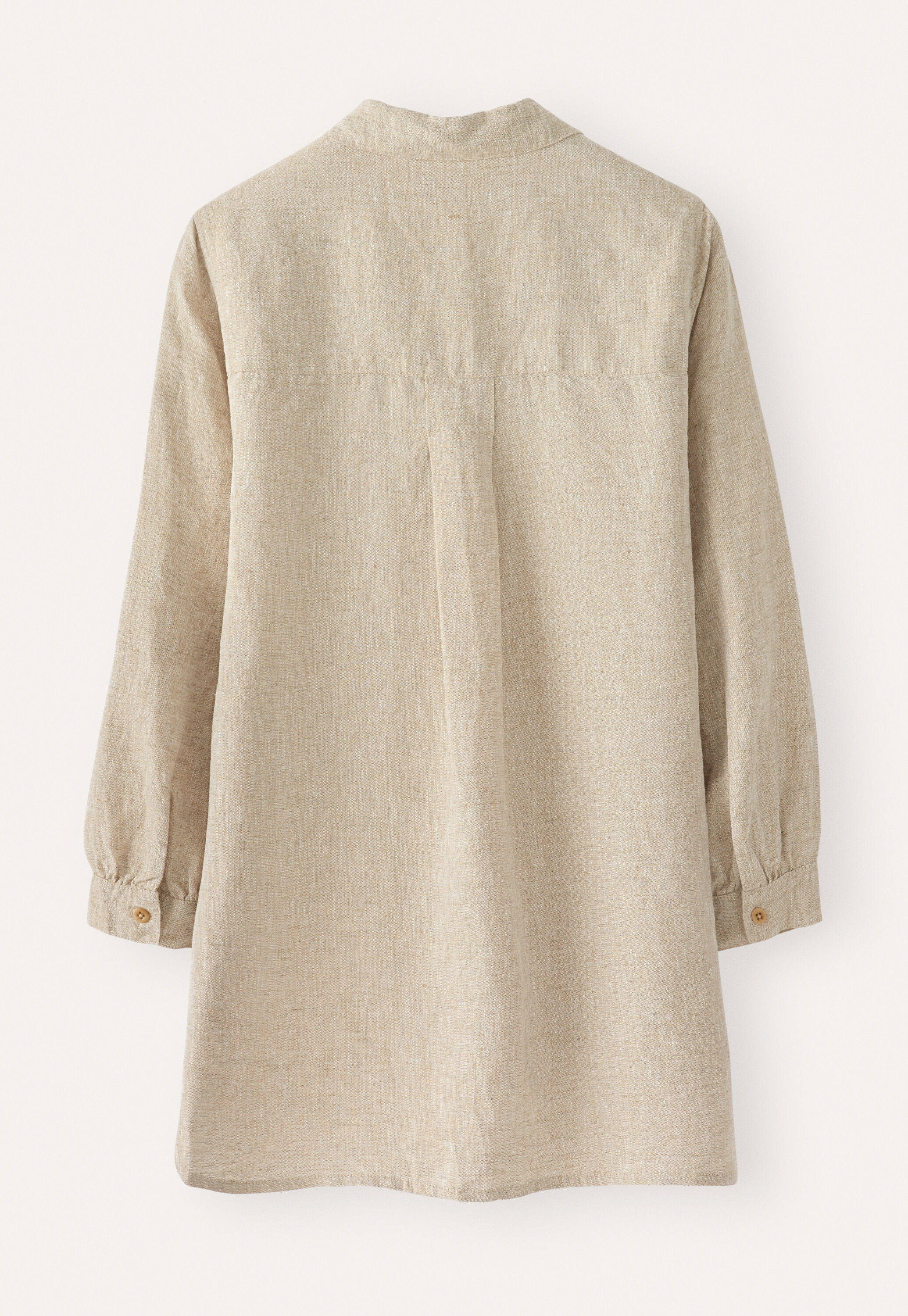 Deep side-split shirt