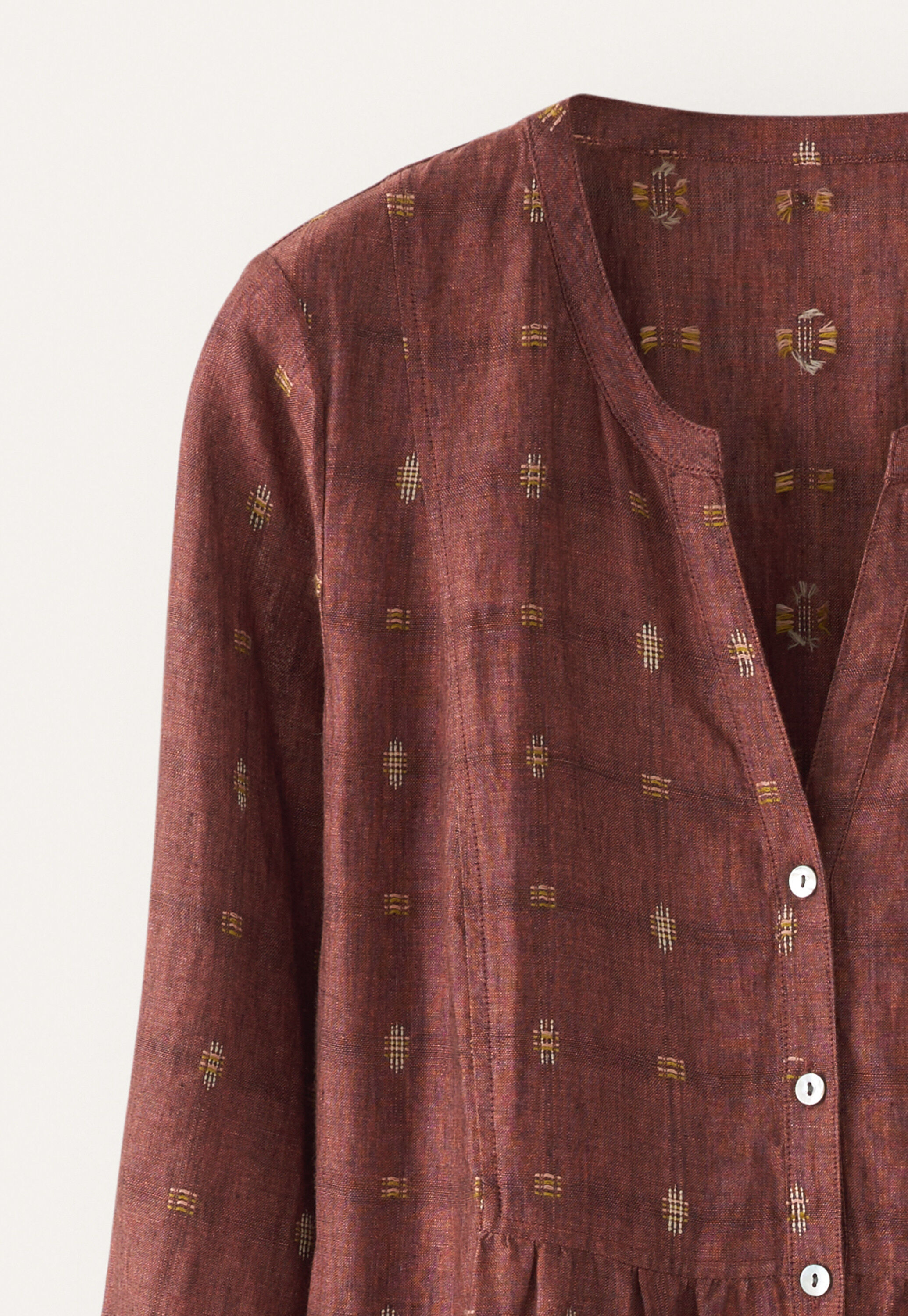 Clipped dobby-weave dress