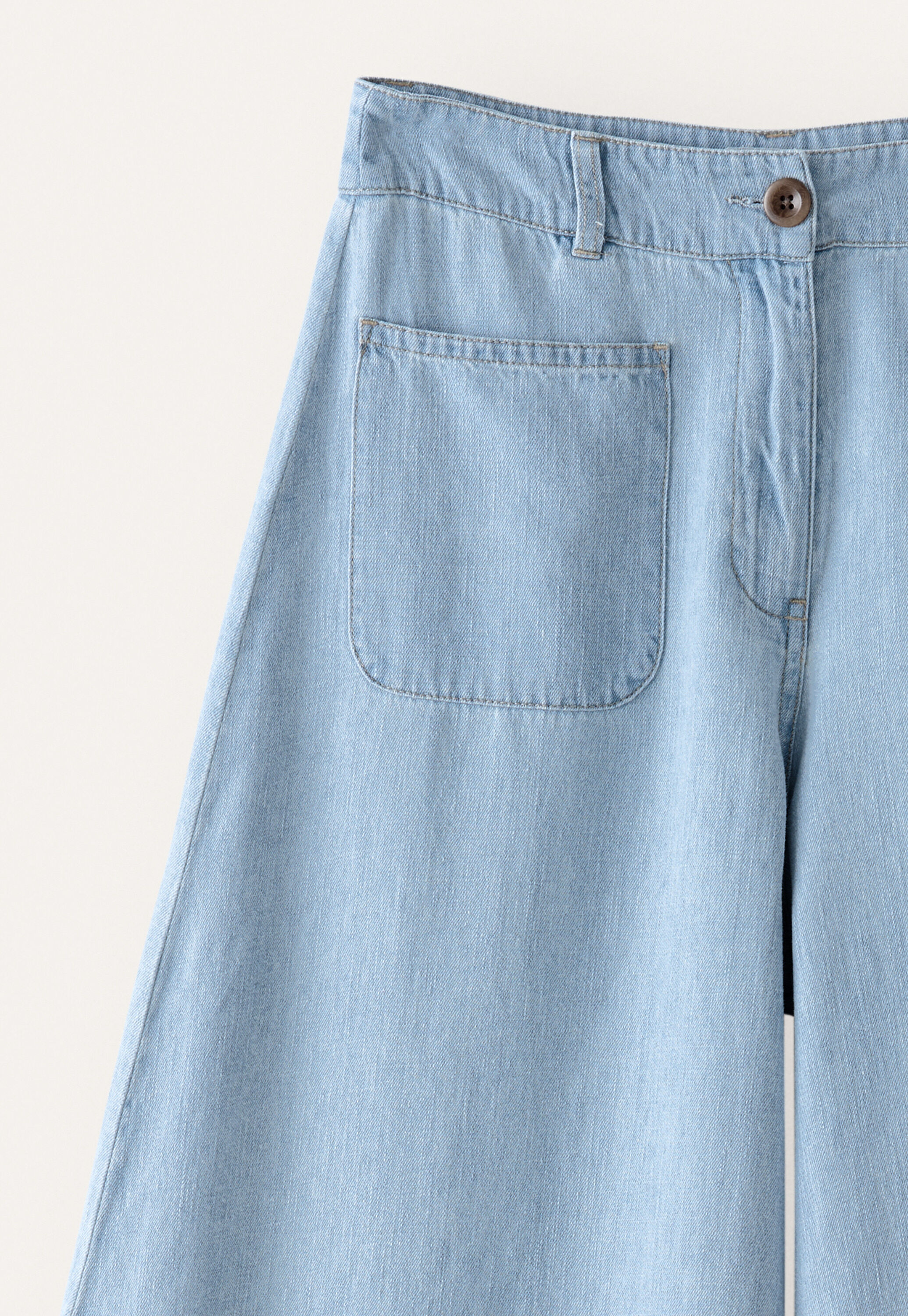 Indigo-dyed culottes