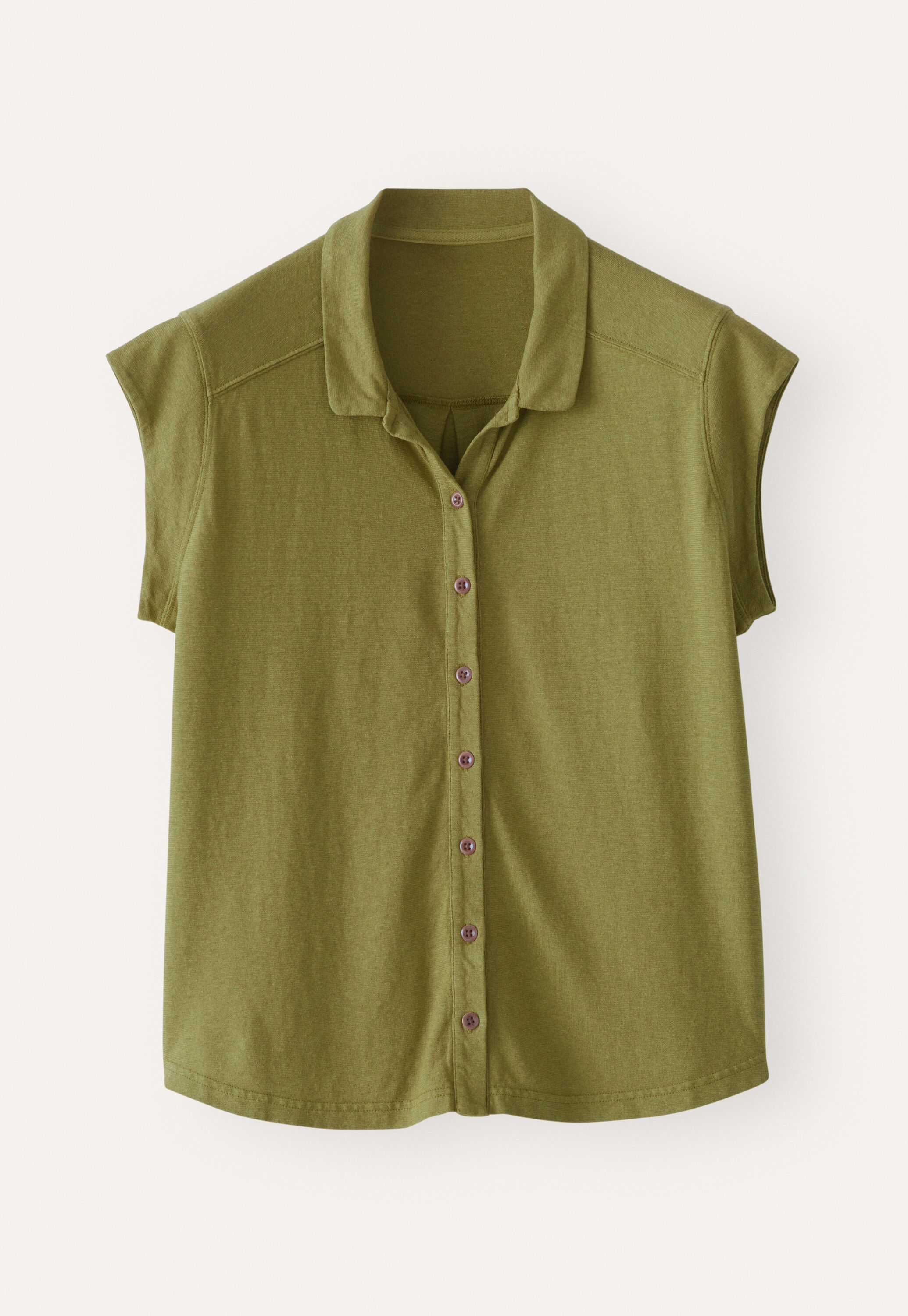 Cap-sleeve jersey shirt