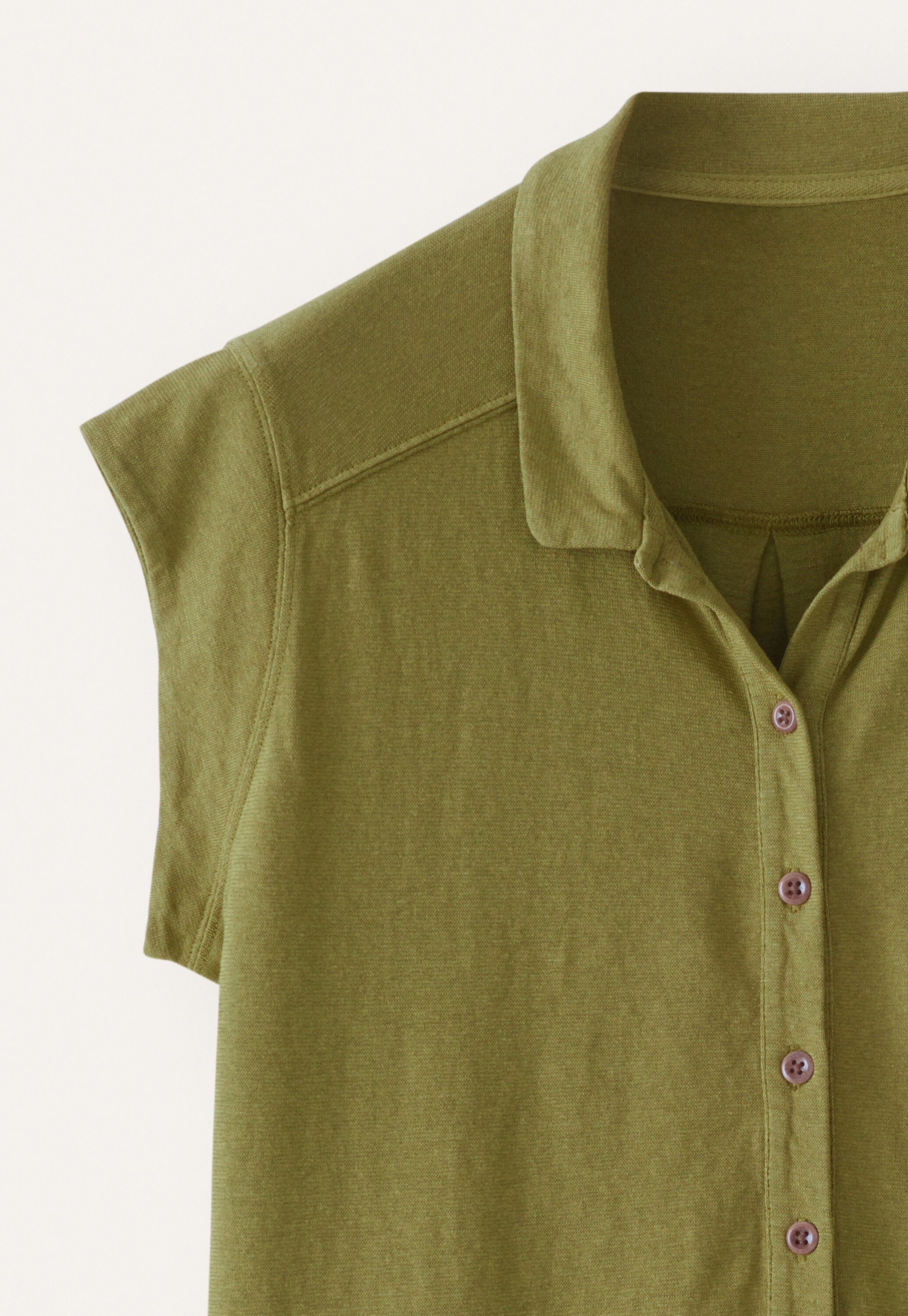 Cap-sleeve jersey shirt