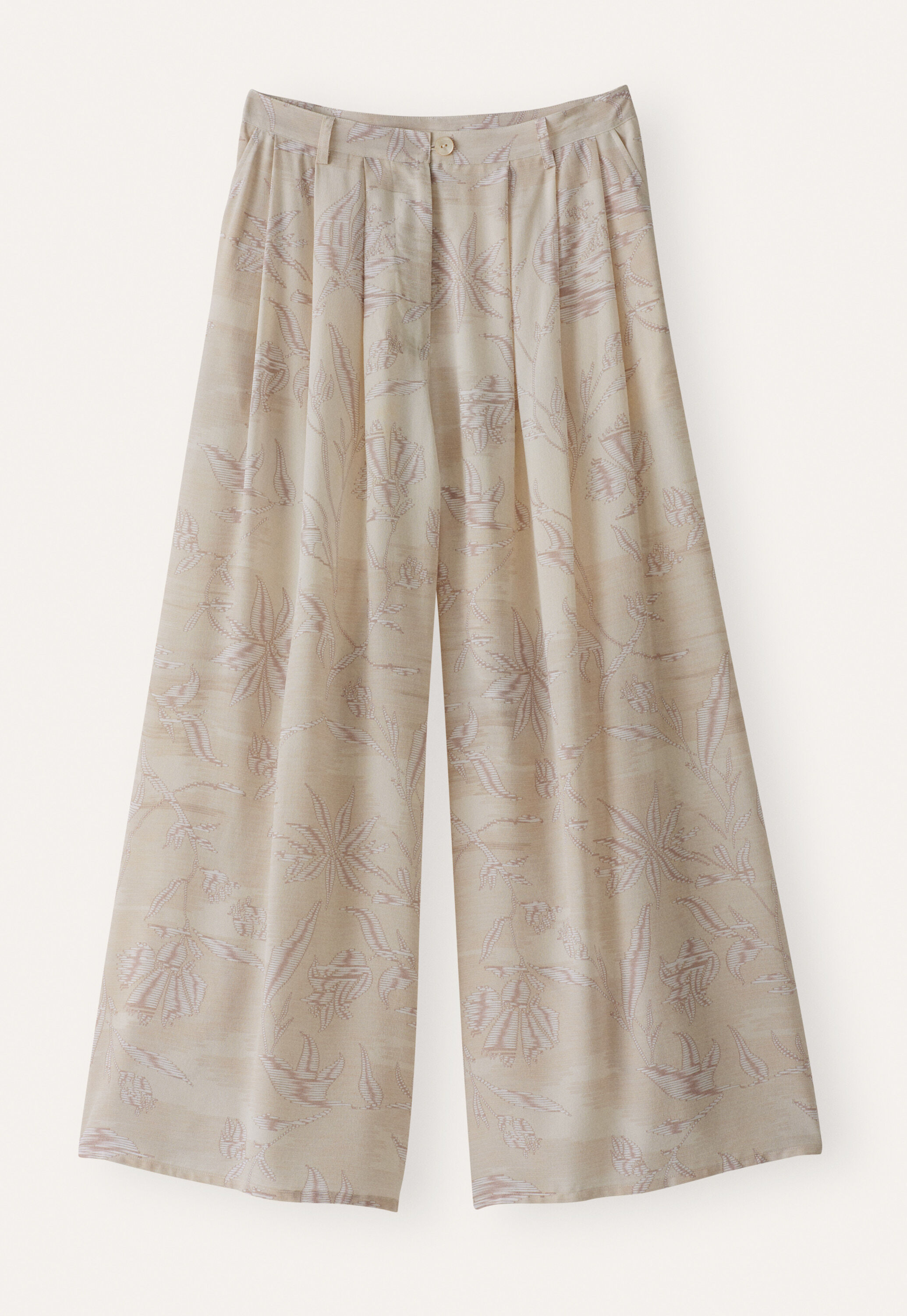 Printed cropped trousers