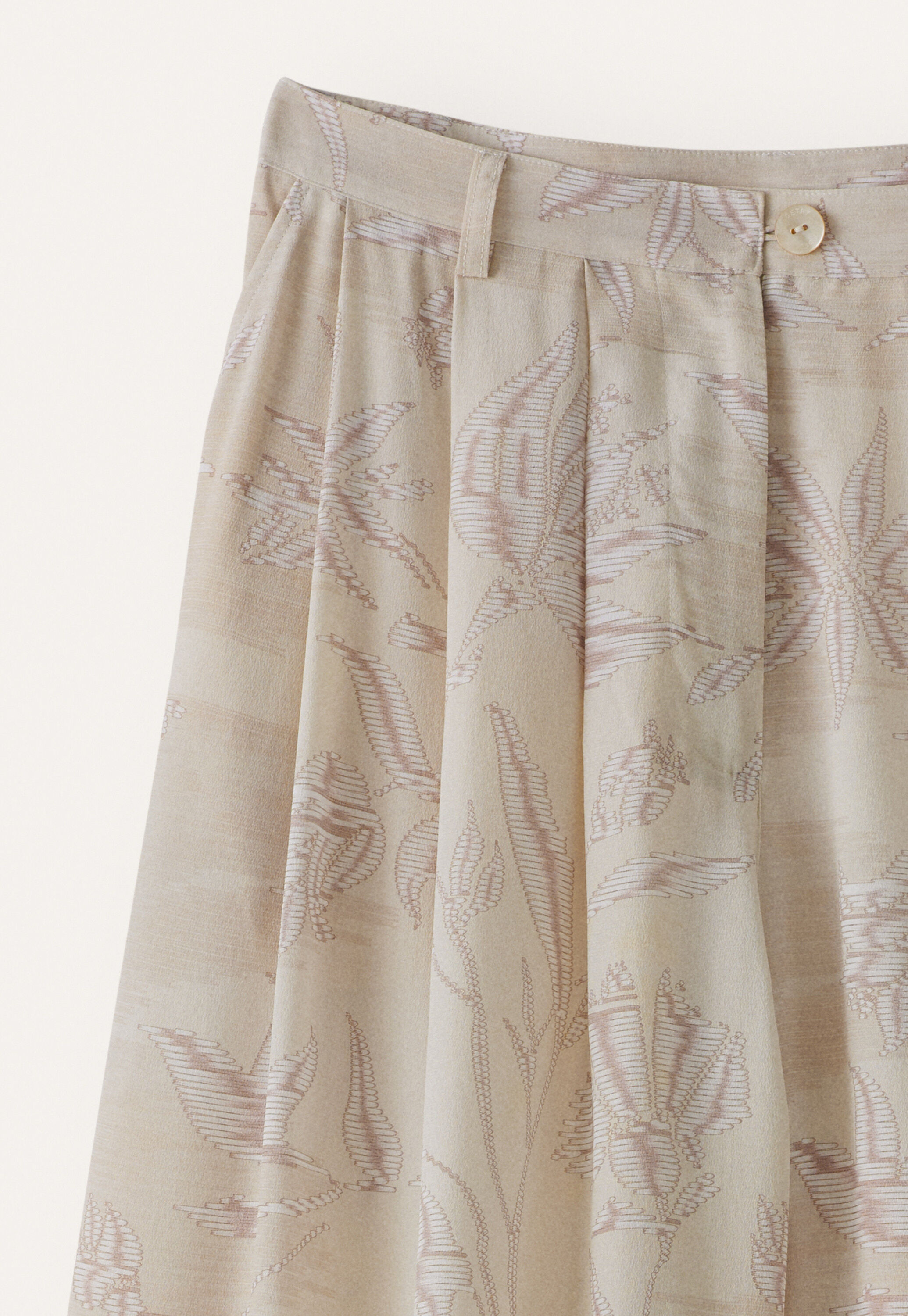 Printed cropped trousers