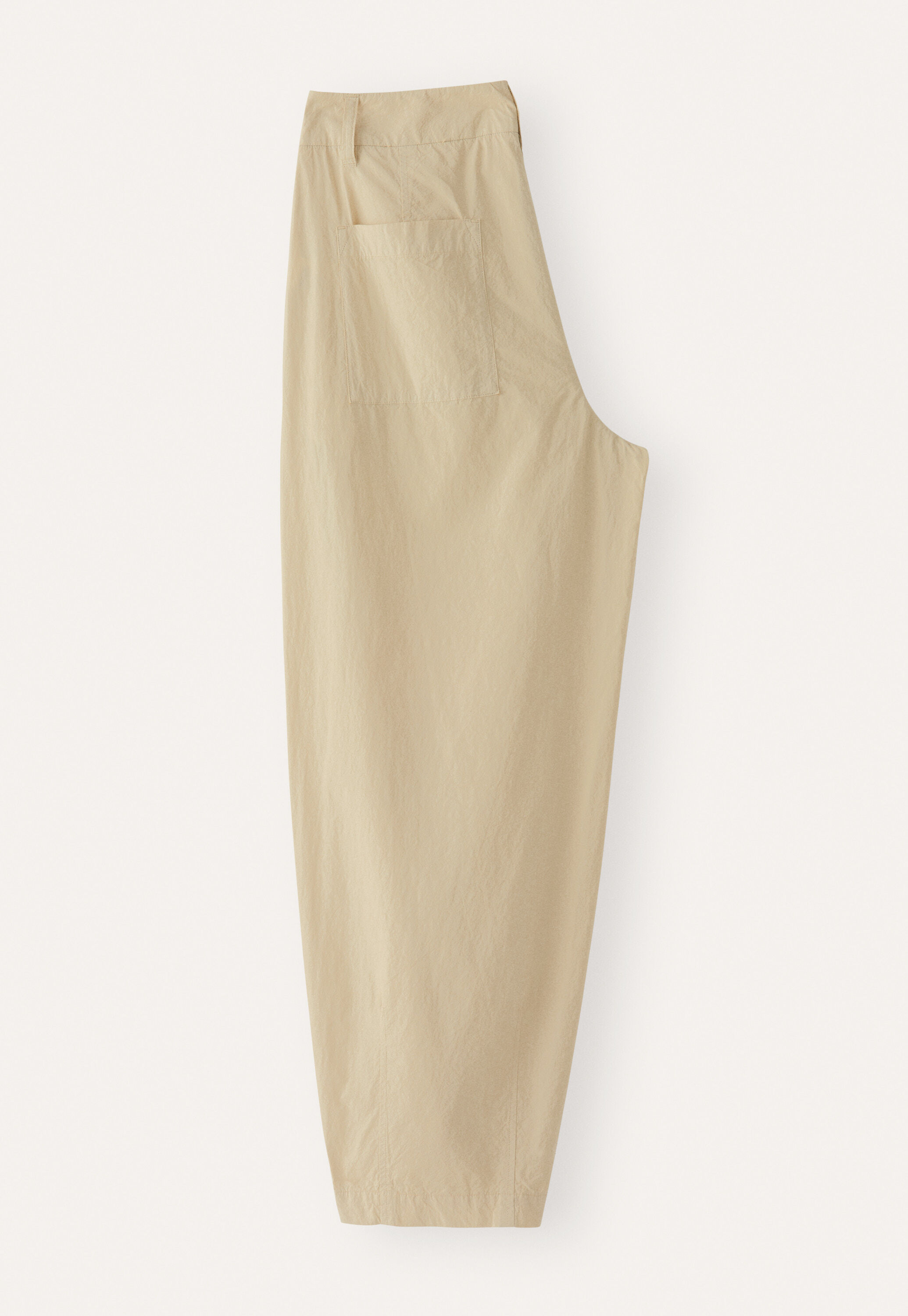 Darted-hem trousers