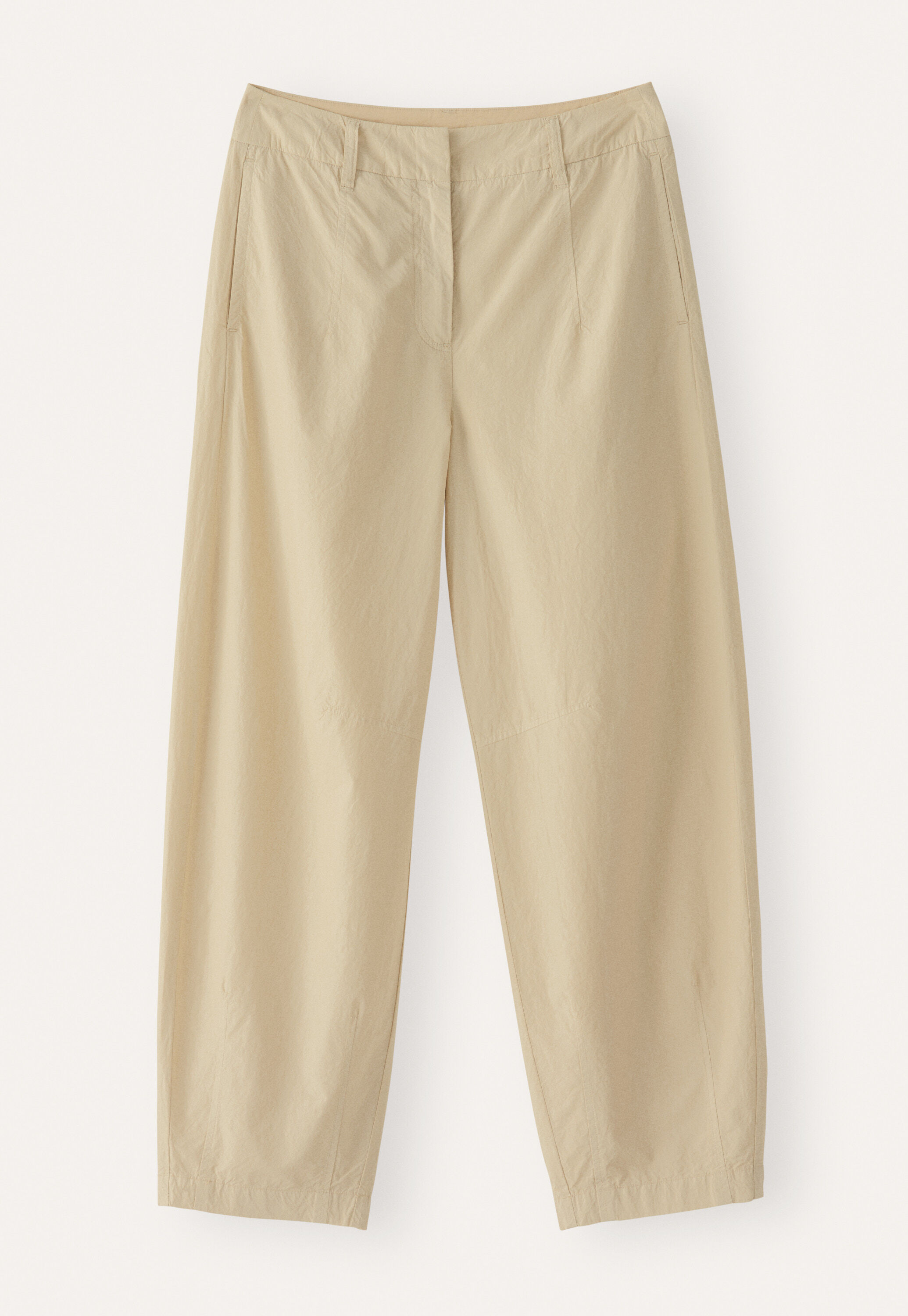 Darted-hem trousers