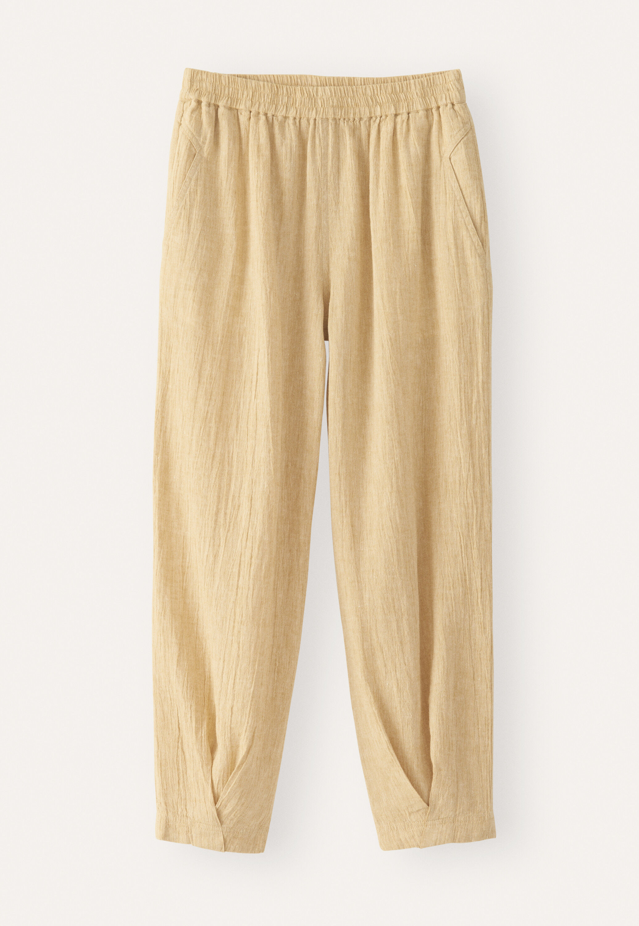 Crinkle tapered trousers