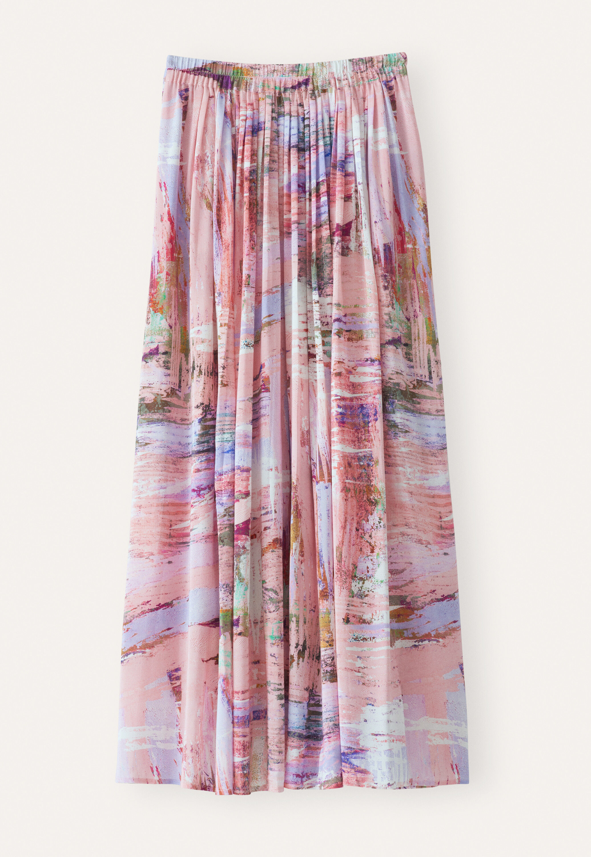 Printed pleated skirt