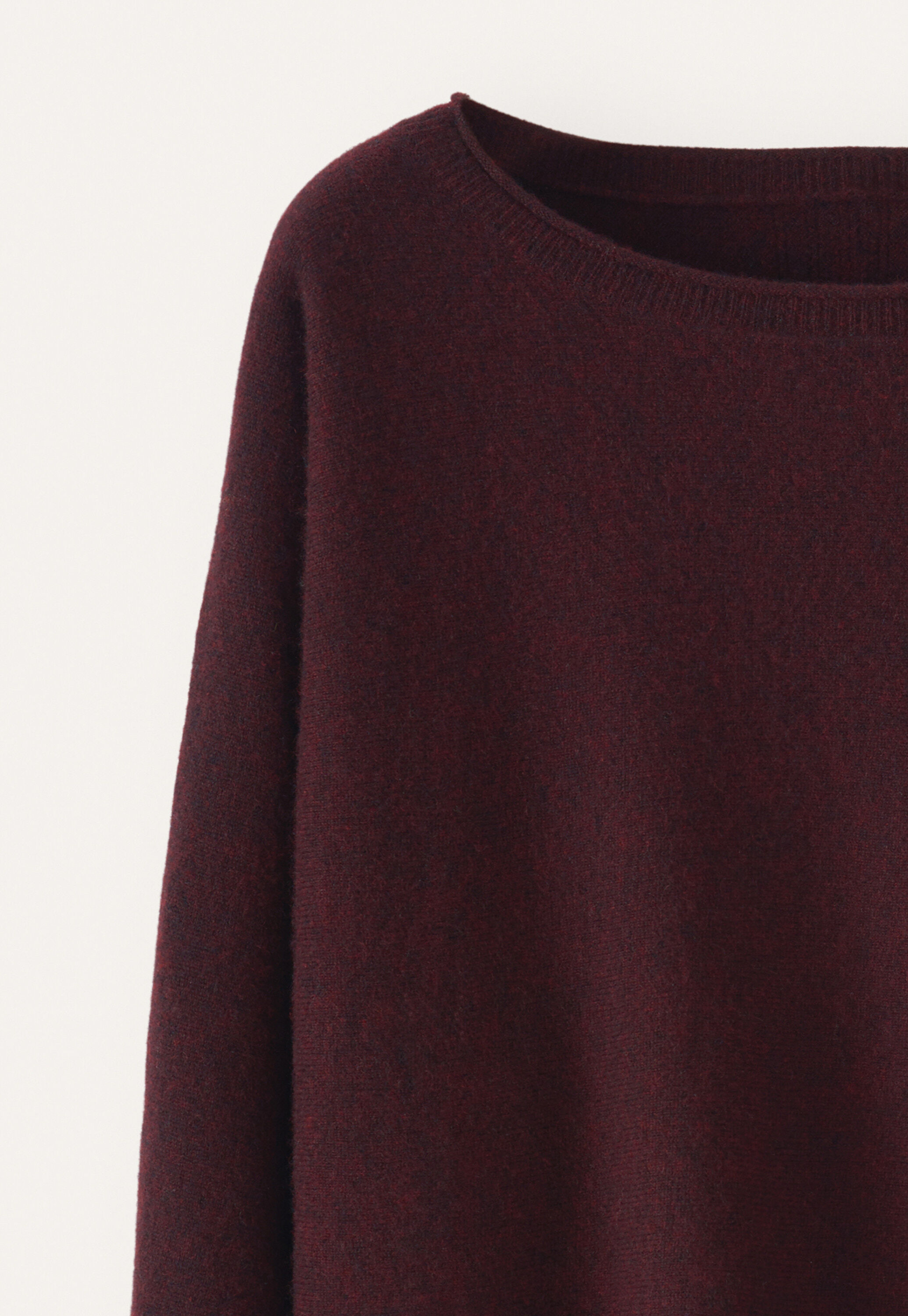 Dolman pleated-sleeve sweater