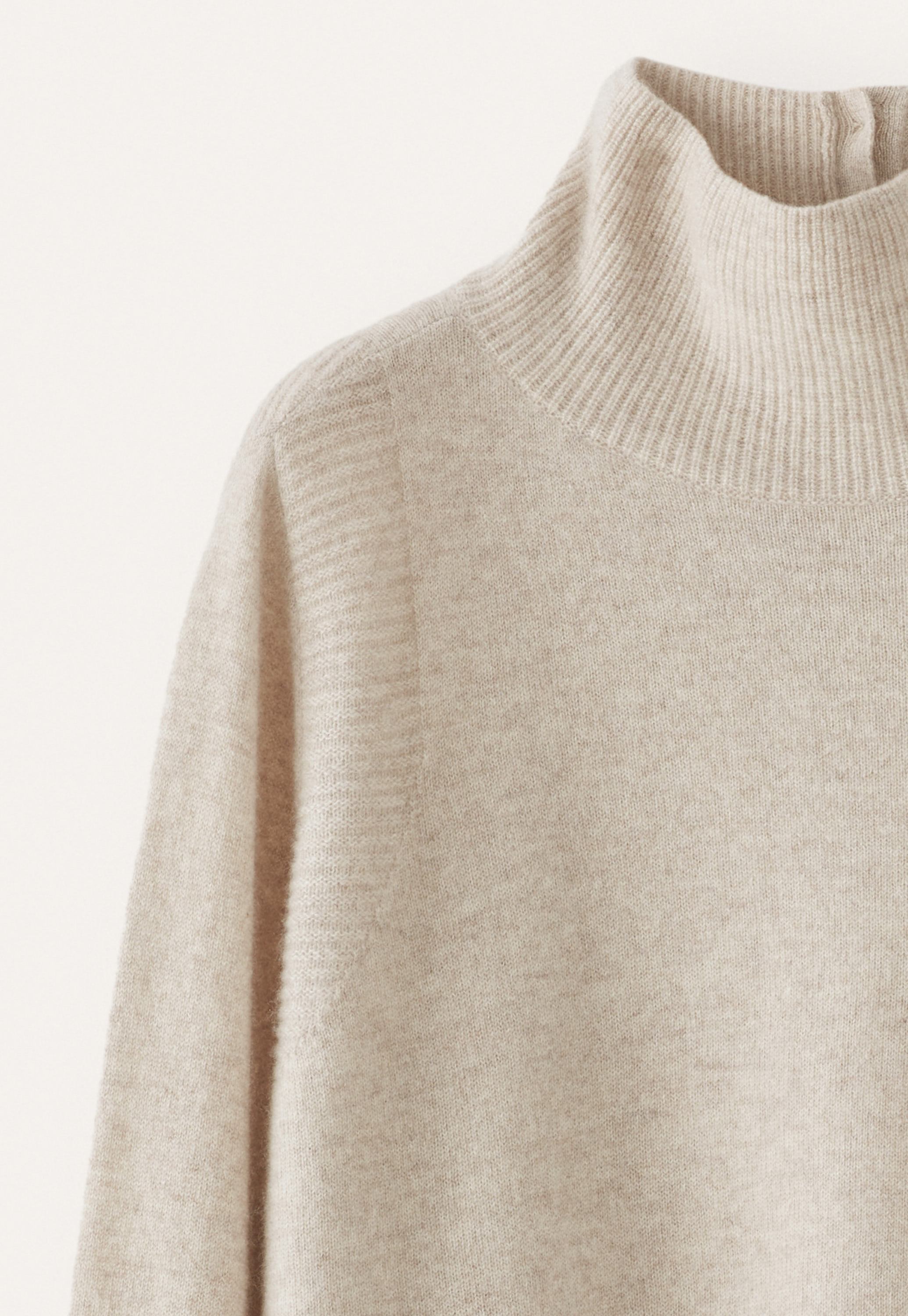 Garter-stitch sweater