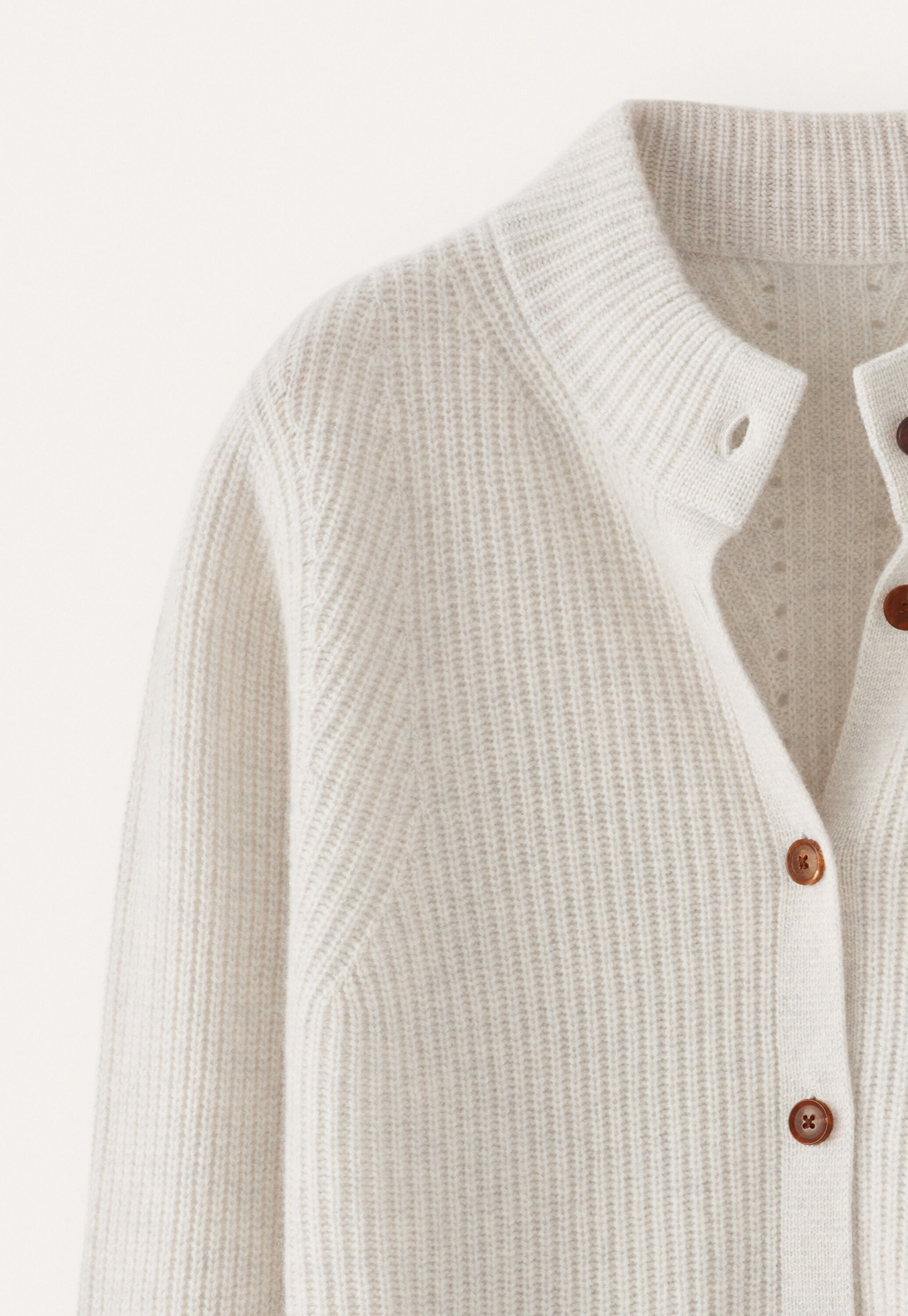 Rib-stitch cardigan
