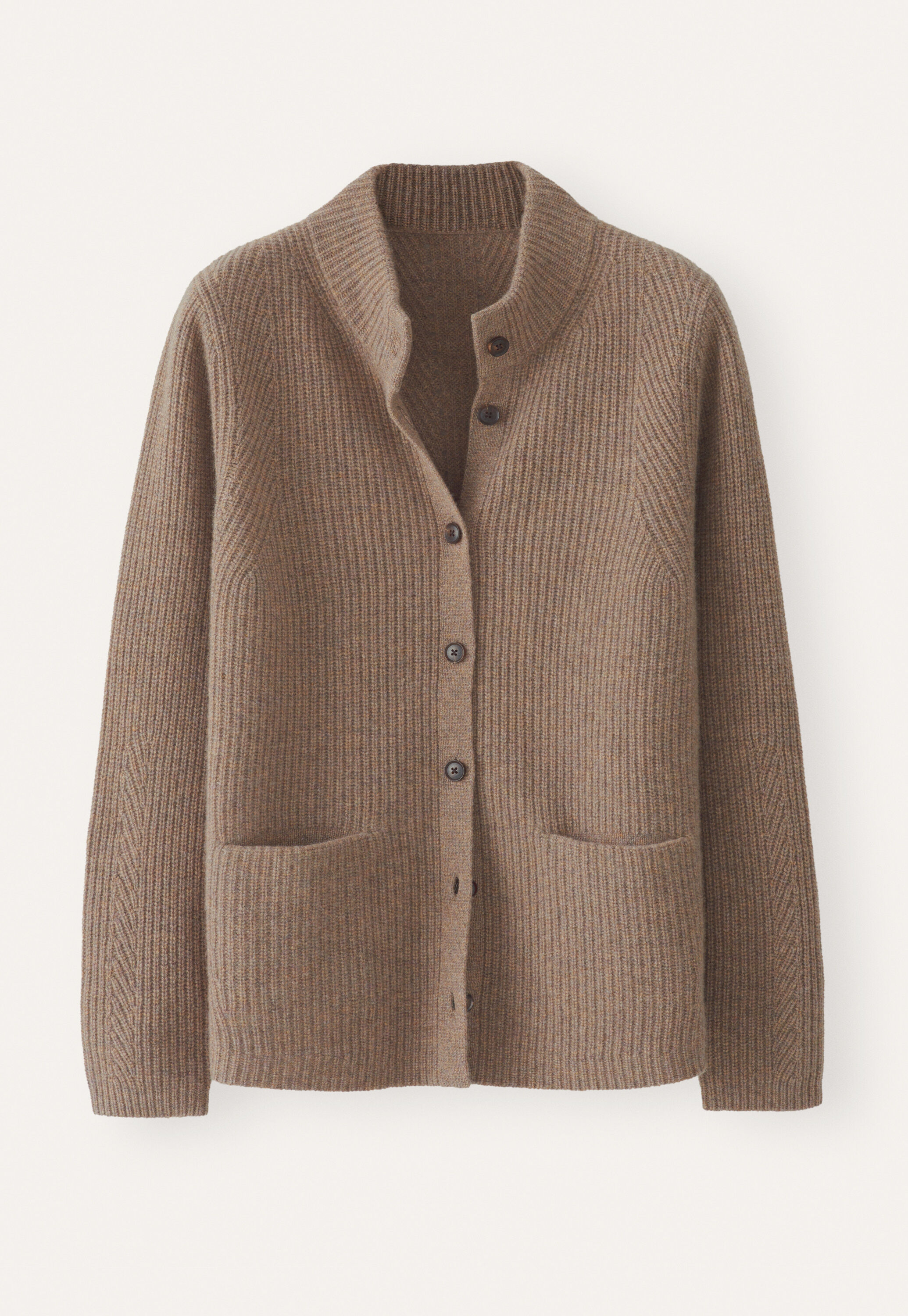 Rib-stitch cardigan